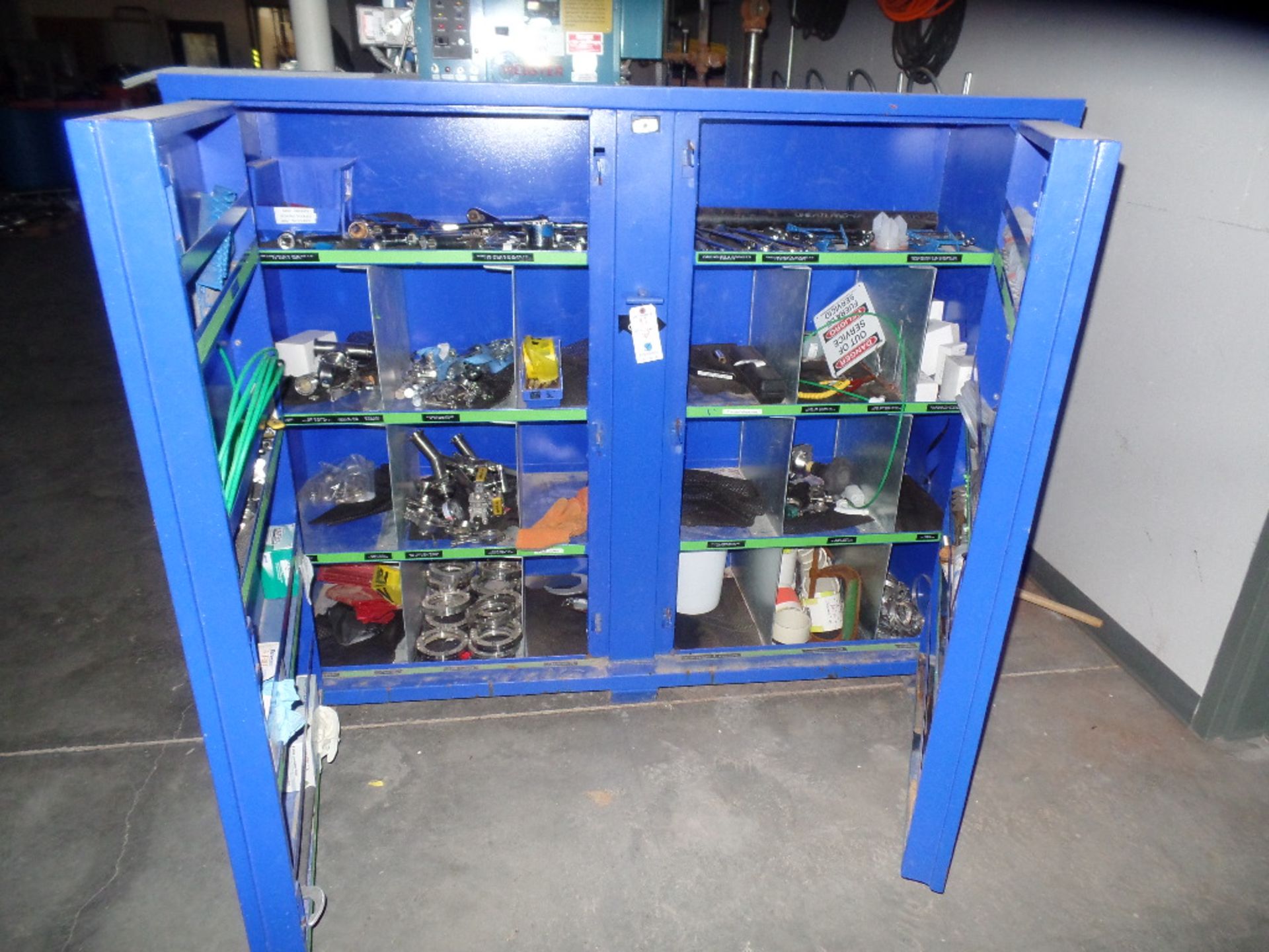 6' x 5' H 2-Door Storage Cabinet w/Contents c/o: Tools, Wrenches, Sockets, Valves, Etc.