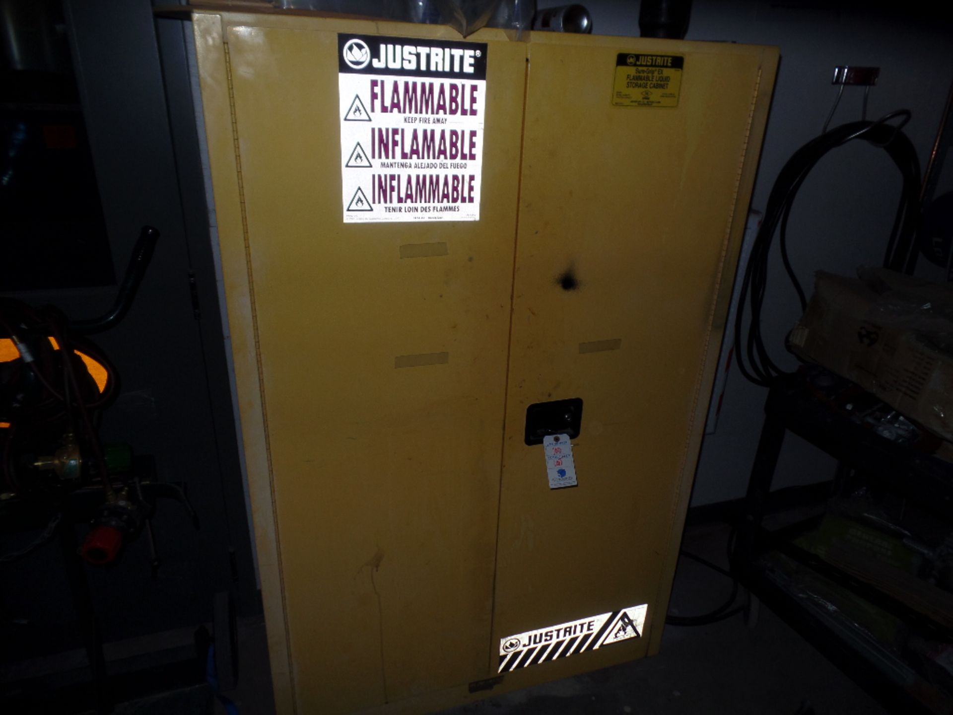 Justrite 45 Gallon 2-Door Flammables Storage Cabinet w/Contents