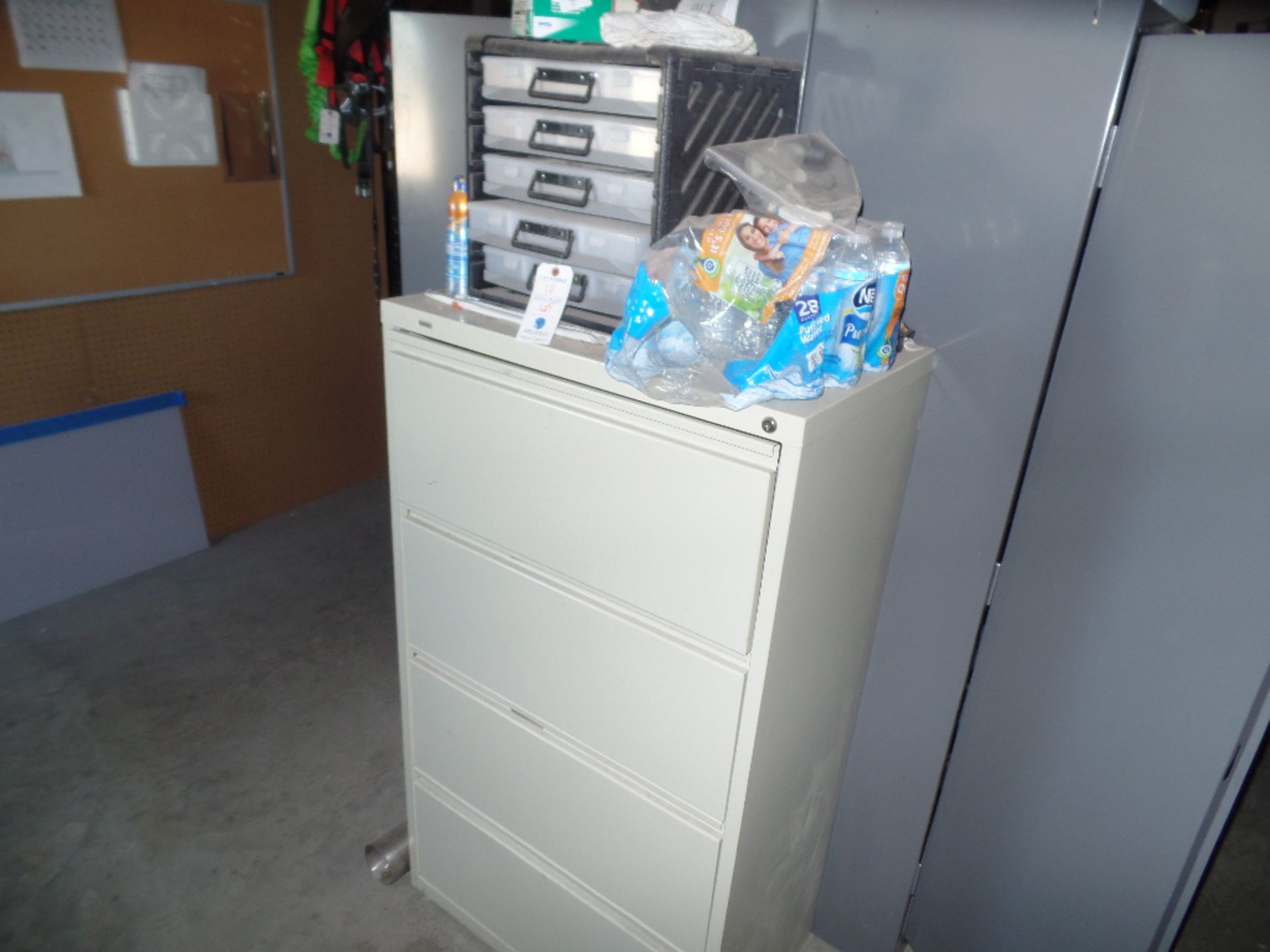 {LOT} 2-Door Cabinet w/Contents, 4 Section Lateral File w/Contents, Desk, Chair, Computer, Etc. - Image 2 of 3