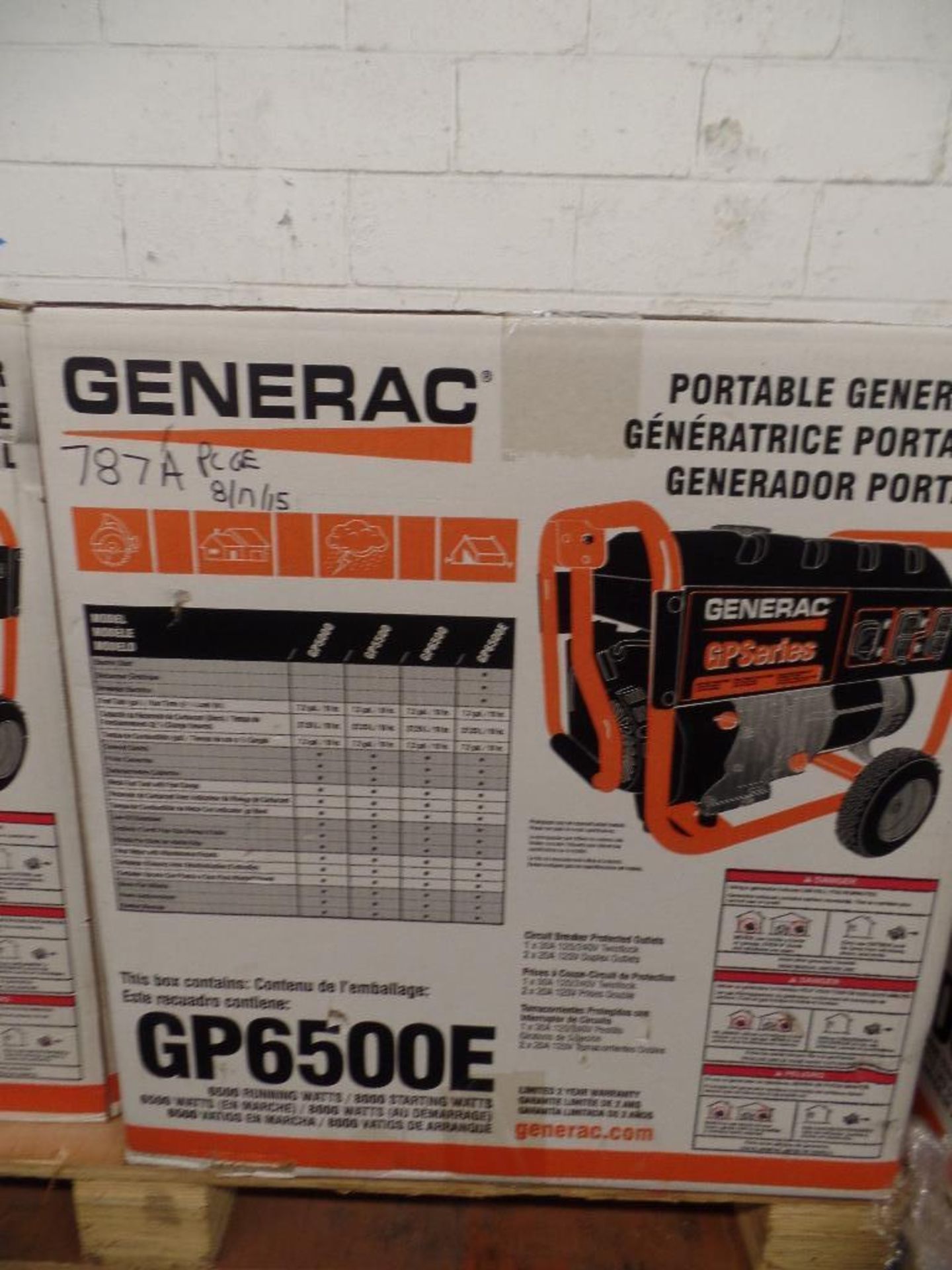 NEW IN BOX Generac Generator GP6500E