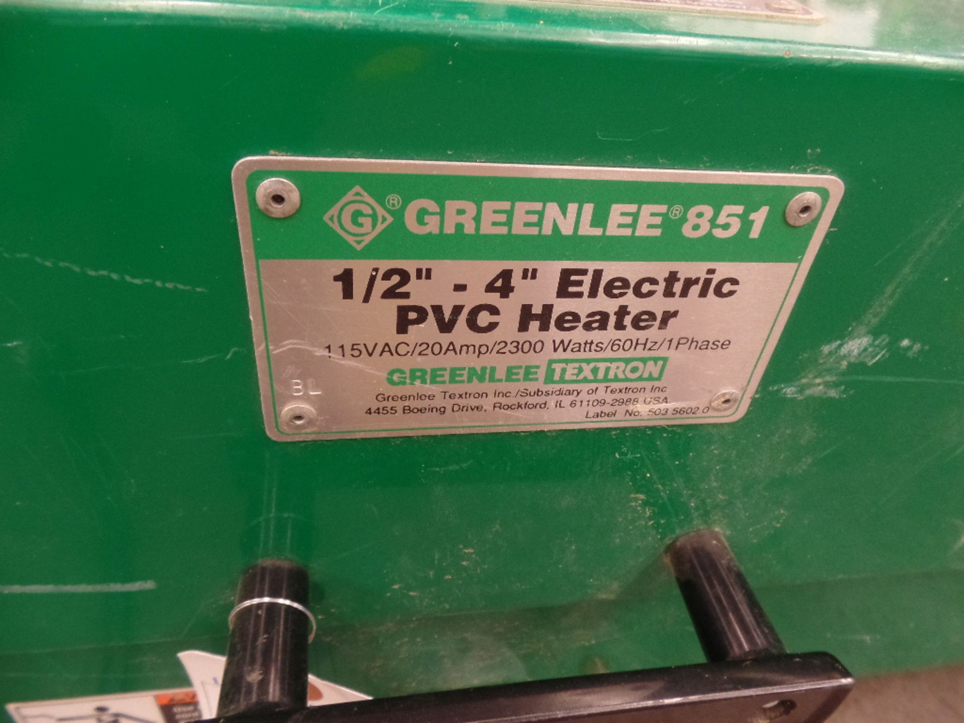 Greenlee #851 1/2"-4" PVC Heater - Image 2 of 2