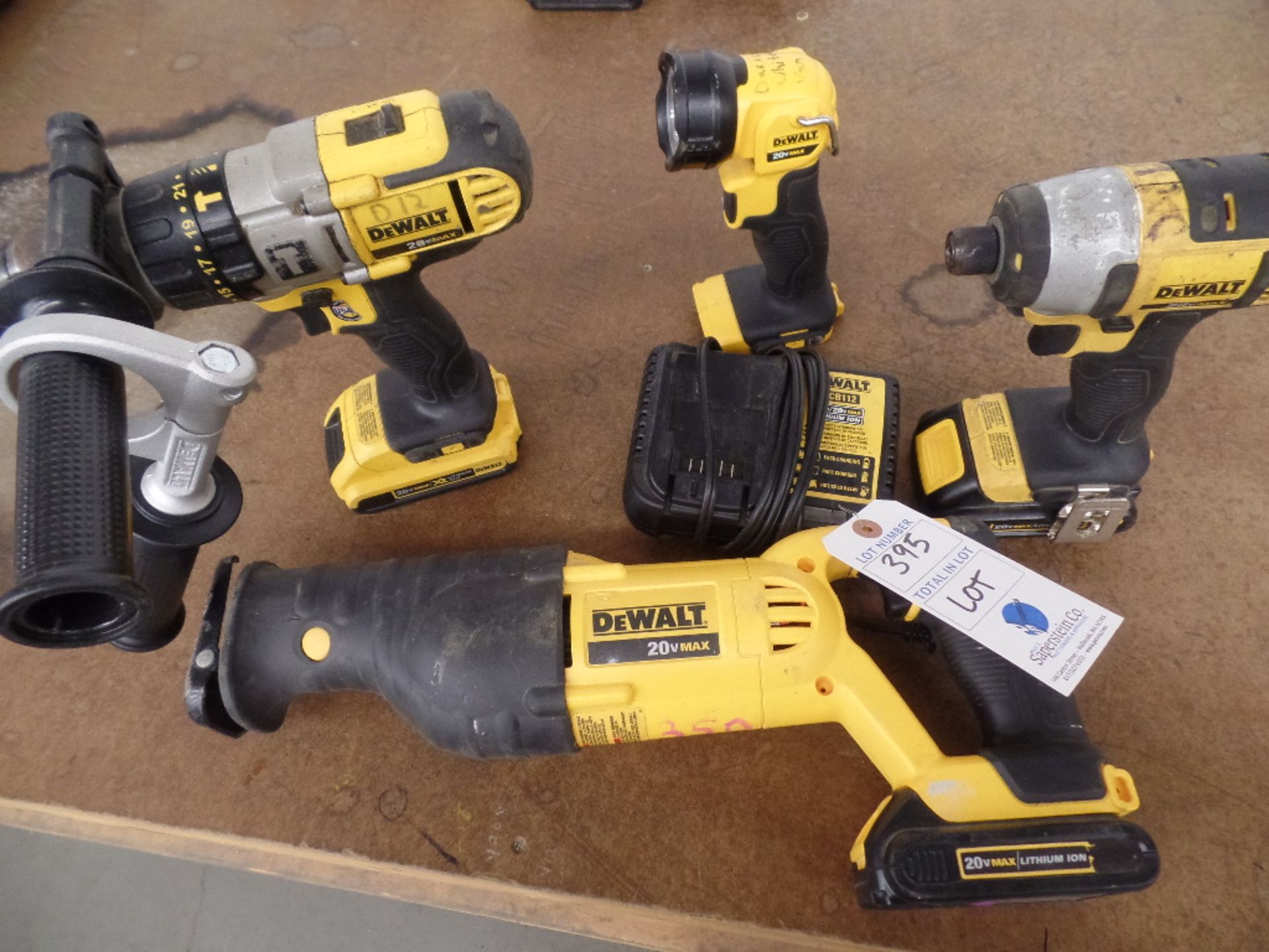 {LOT} Dewalt DCS380 Variable Speed Reciprocating Saw W/ Battery, DCD985 1/2" Cordless Drill Driver/