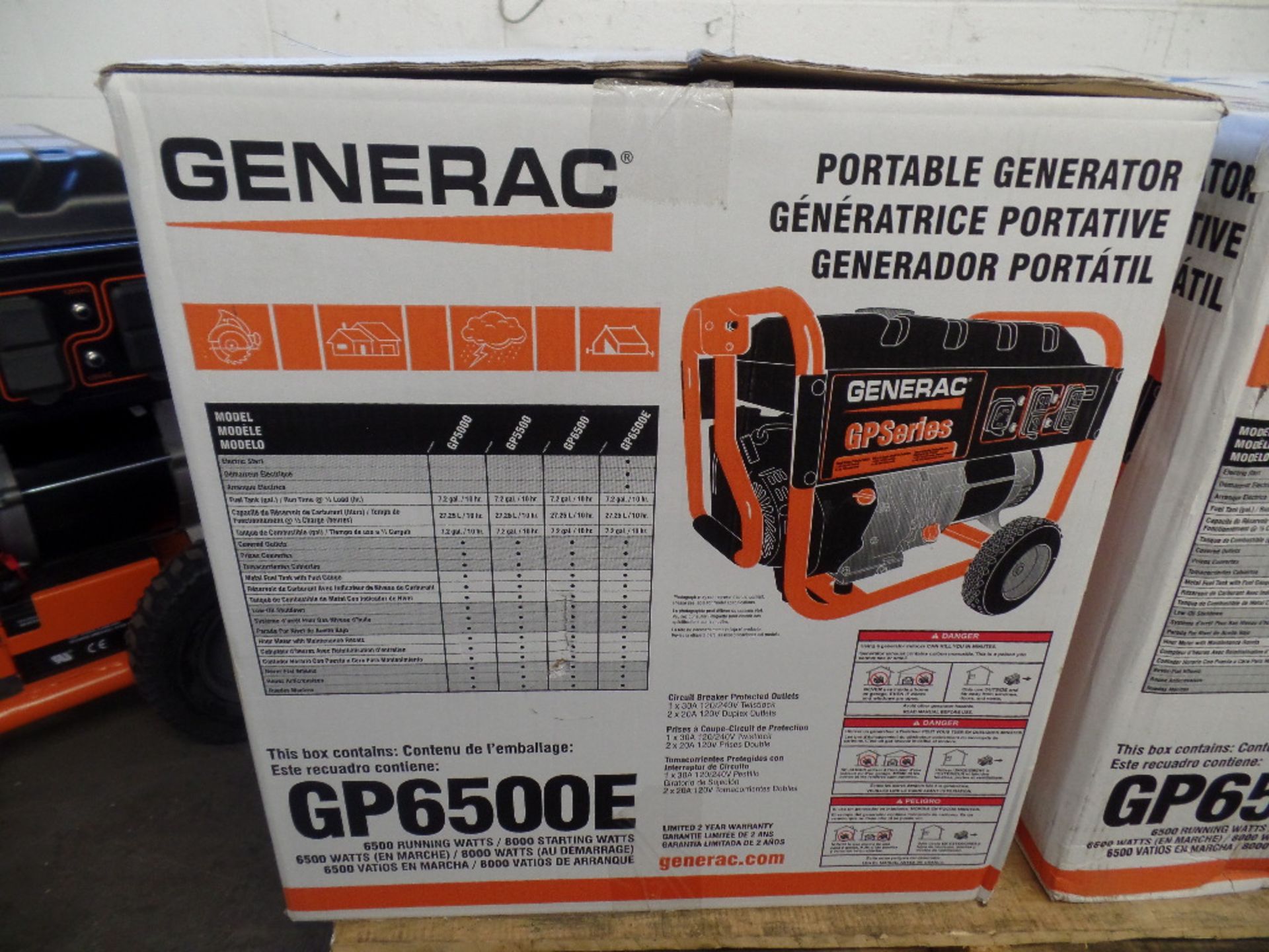 NEW IN BOX Generac Generator GP6500E