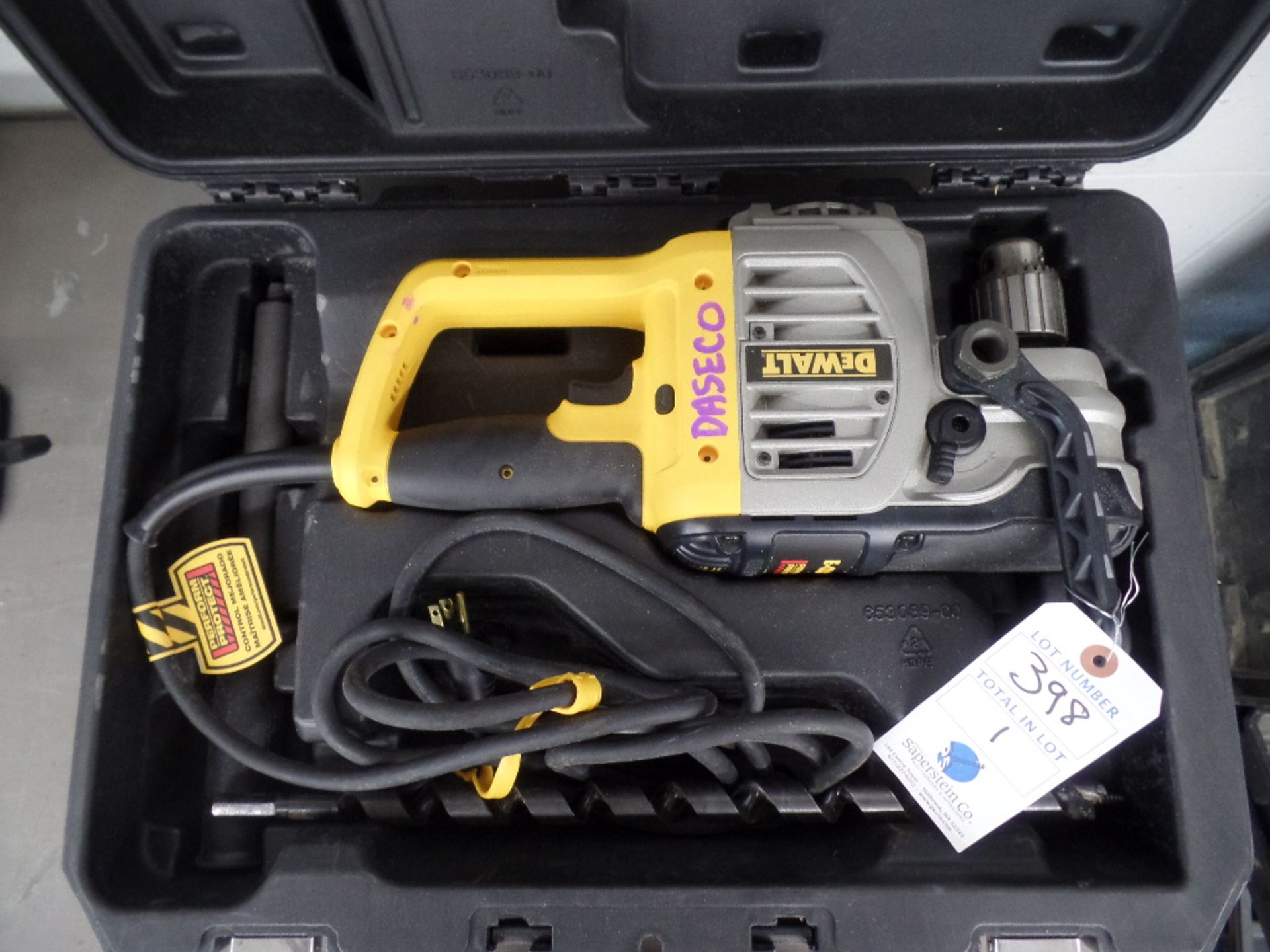 Dewalt DWD460 1/2" VSR Stud & Joist Drill W/ E-Clutch W/ Case & Drill Bits