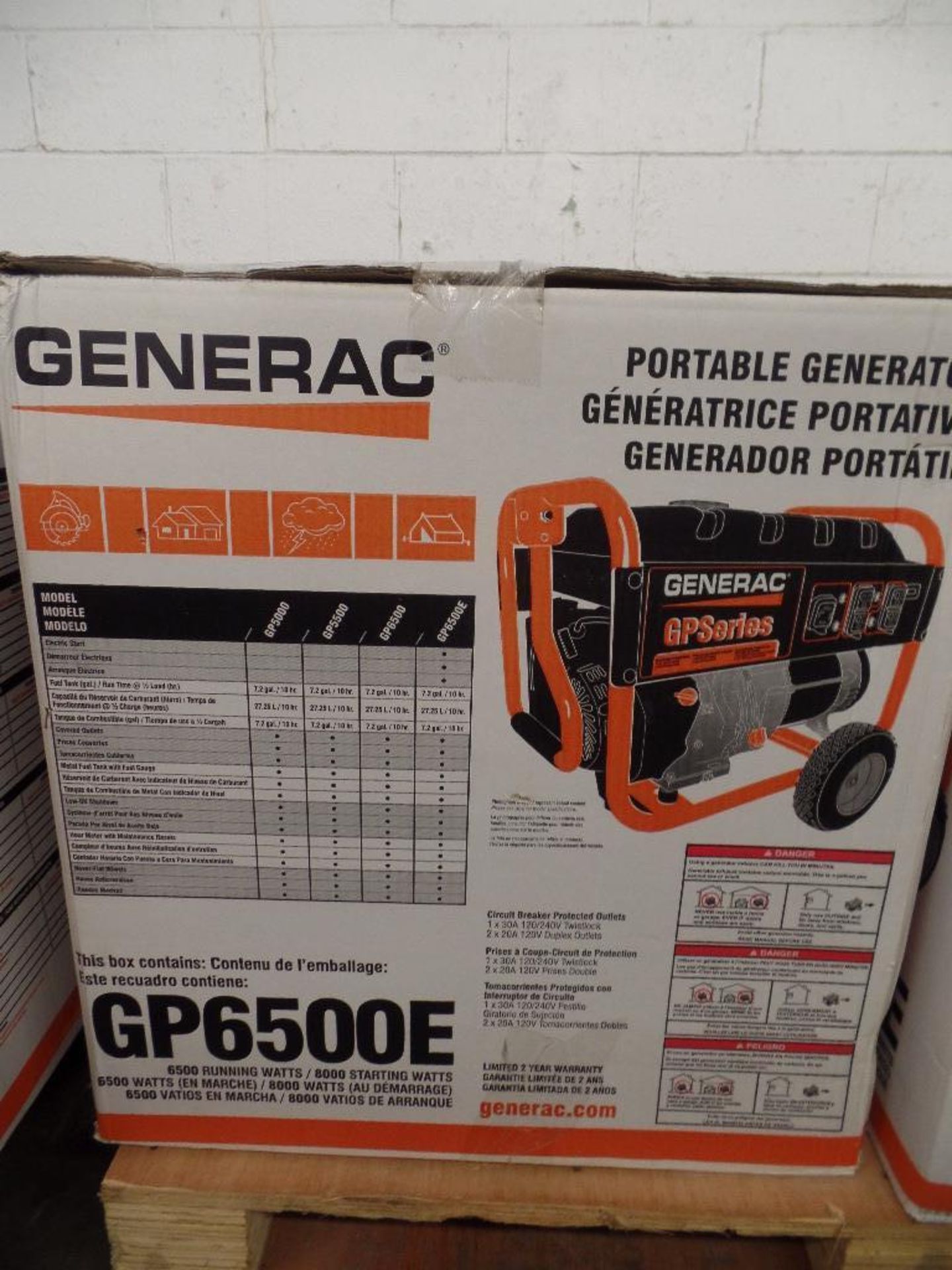 NEW IN BOX Generac Generator GP6500E