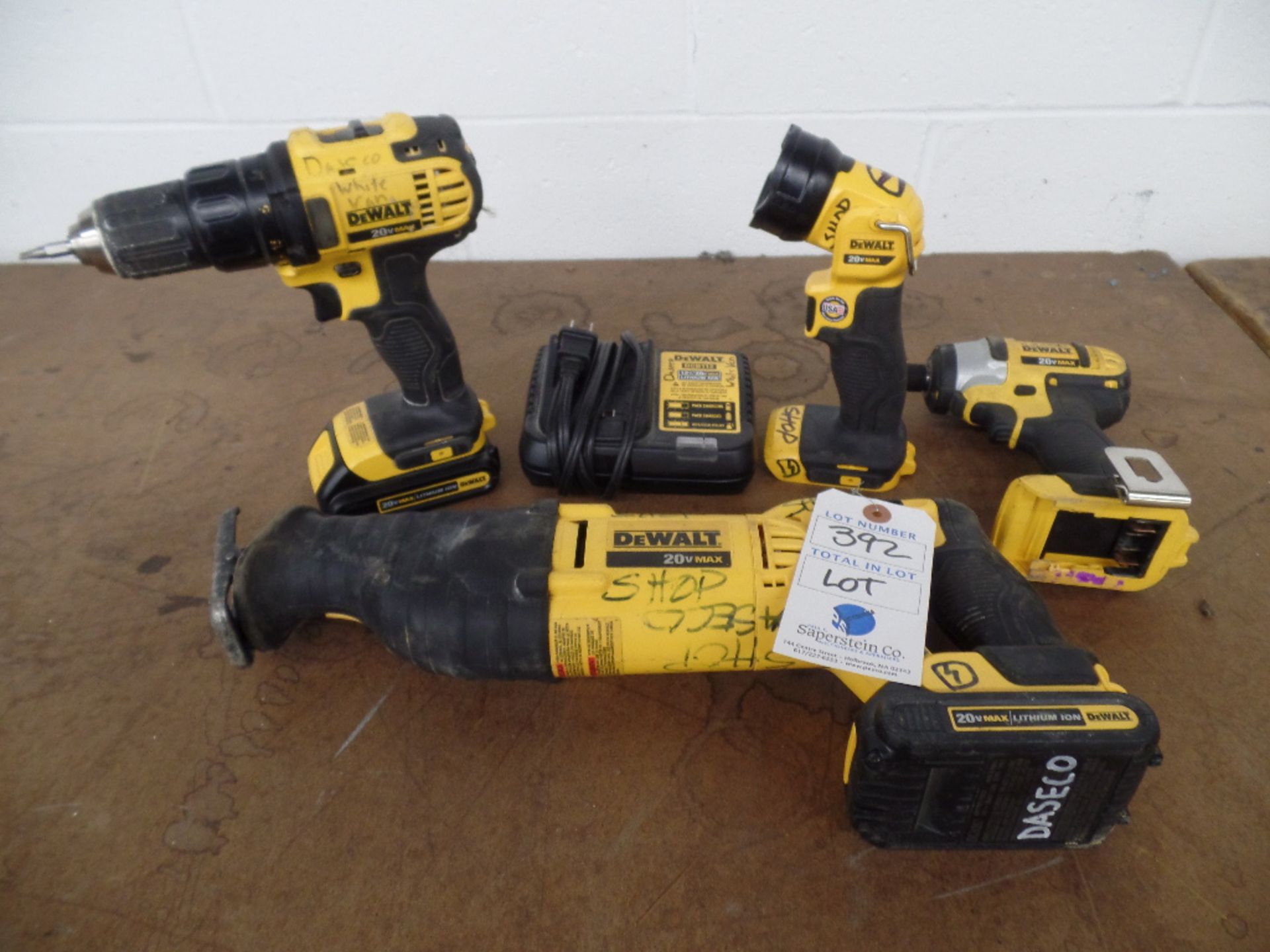 {LOT} Dewalt DCS381 Variable Speed Reciprocating Saw W/ Battery, DCD780 1/2" Cordless Drill/Driver