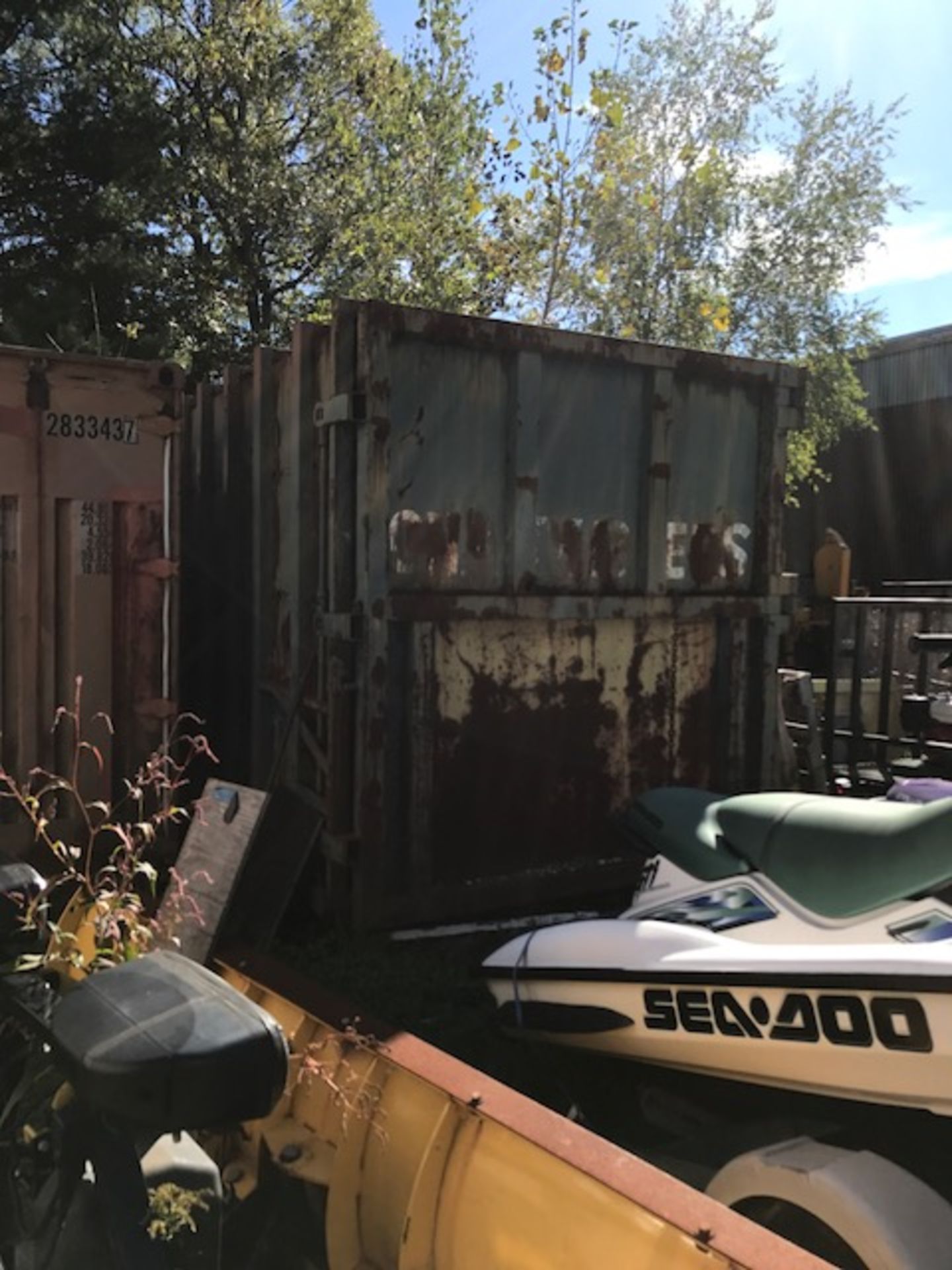 Approx. 16' storage container (Located at 238 Weymouth st in rockland - Auctioneer will arrange --