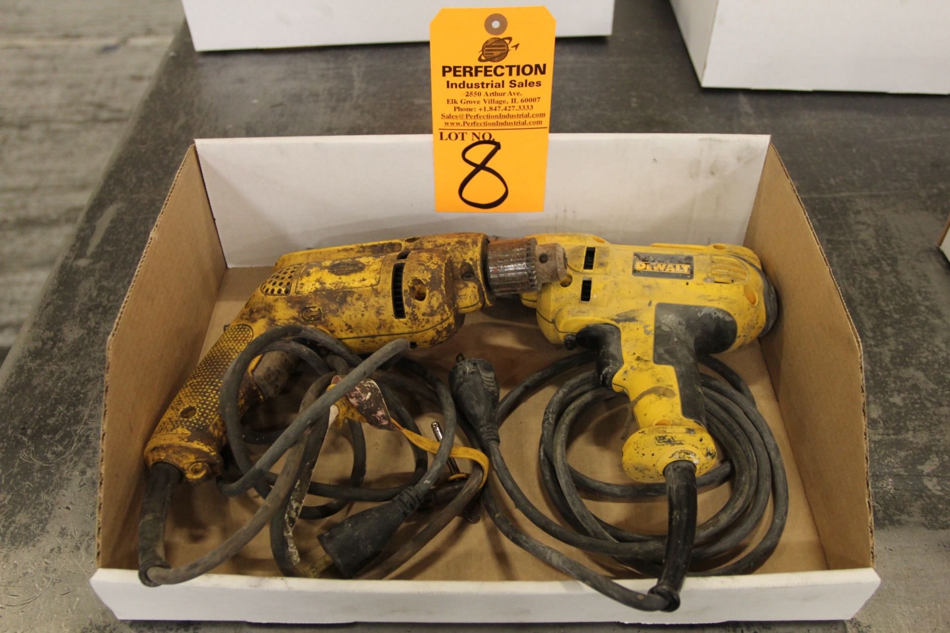 Dewalt DWD115 3/8" Electric VSR Drill w/ Dewalt 1/4" Electric Drill