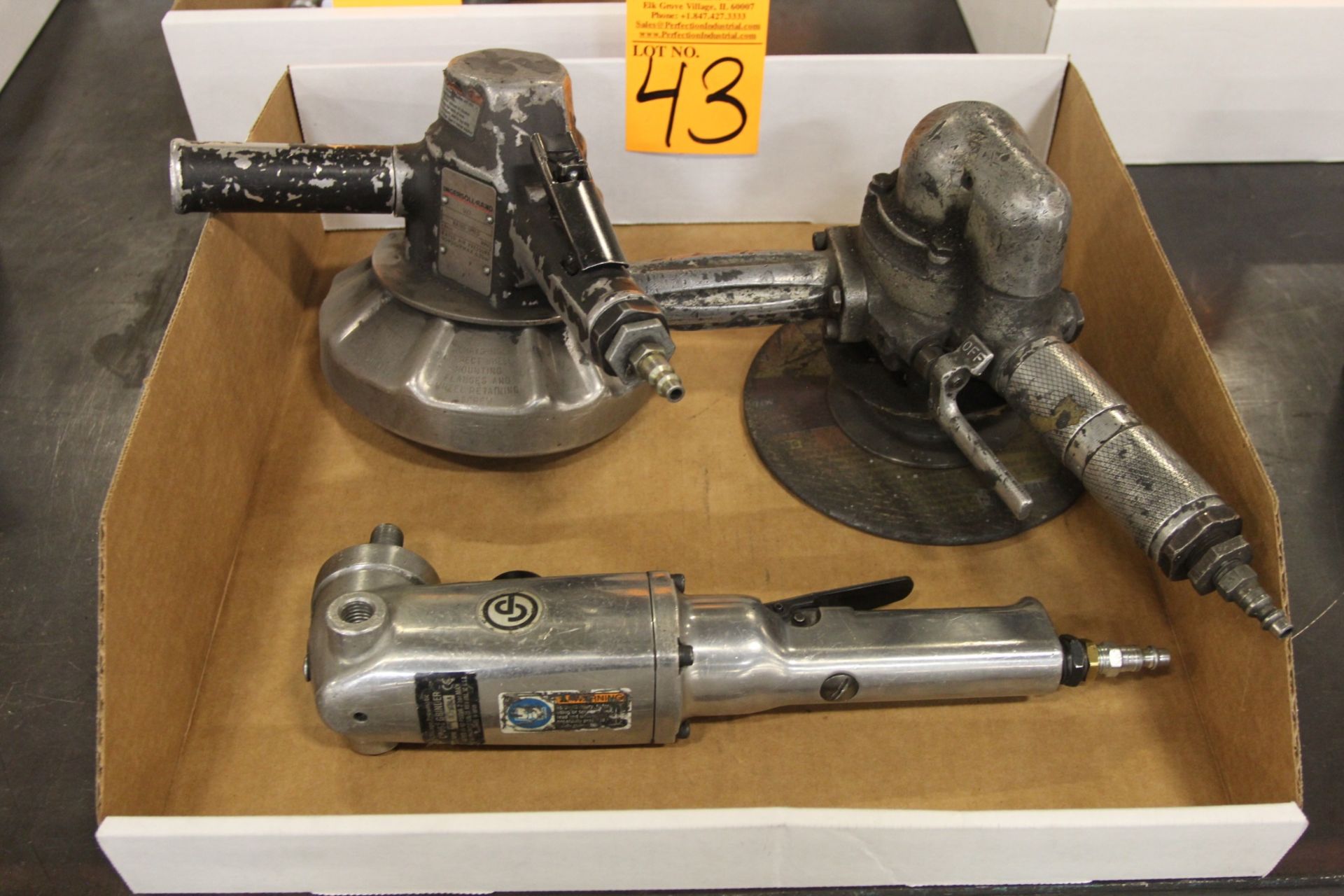 Lot of (3) Pneumatic Angle Grinders