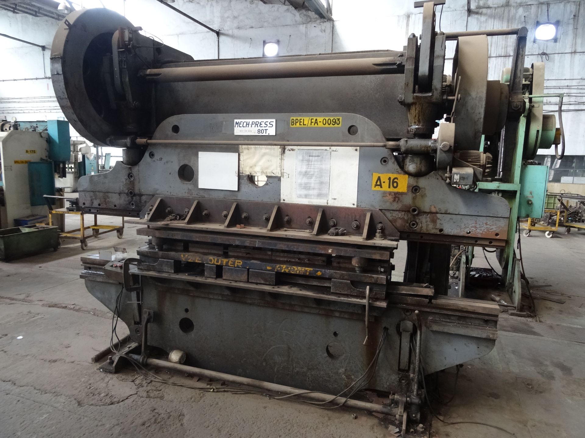 GODREJ & BOYCE GB-80-HH-205/C 80 Ton Mechanical Press Brake, s/n 2512, 76 MM Stroke, 35 SPM, 300