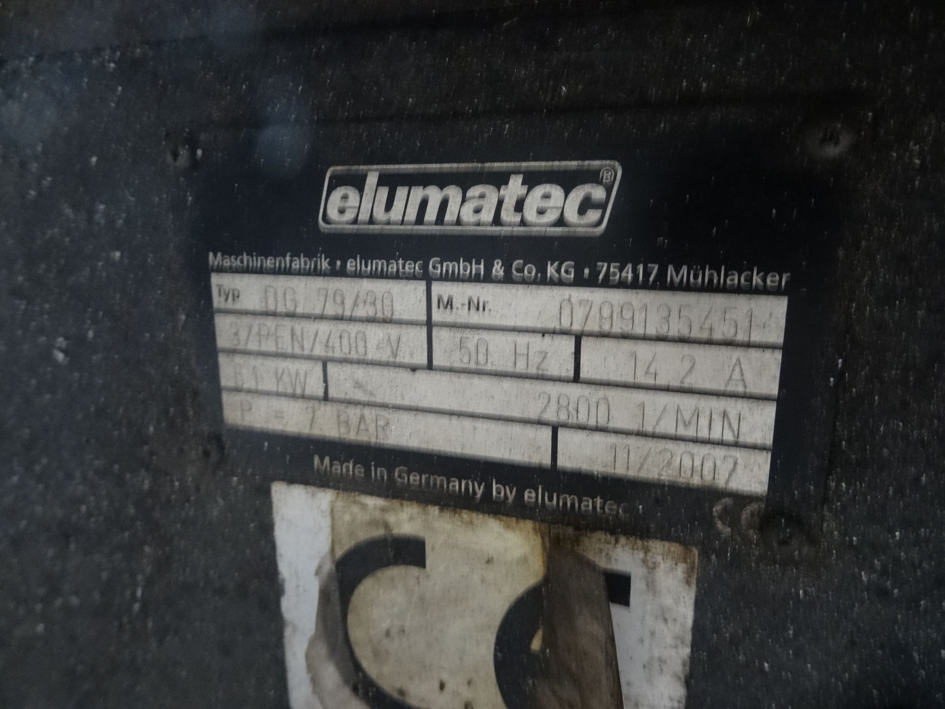 2007 ELUMATEC DG 79/30 Double Mitre Saw, s/n 0700135451 (Nagpur) - Image 2 of 2