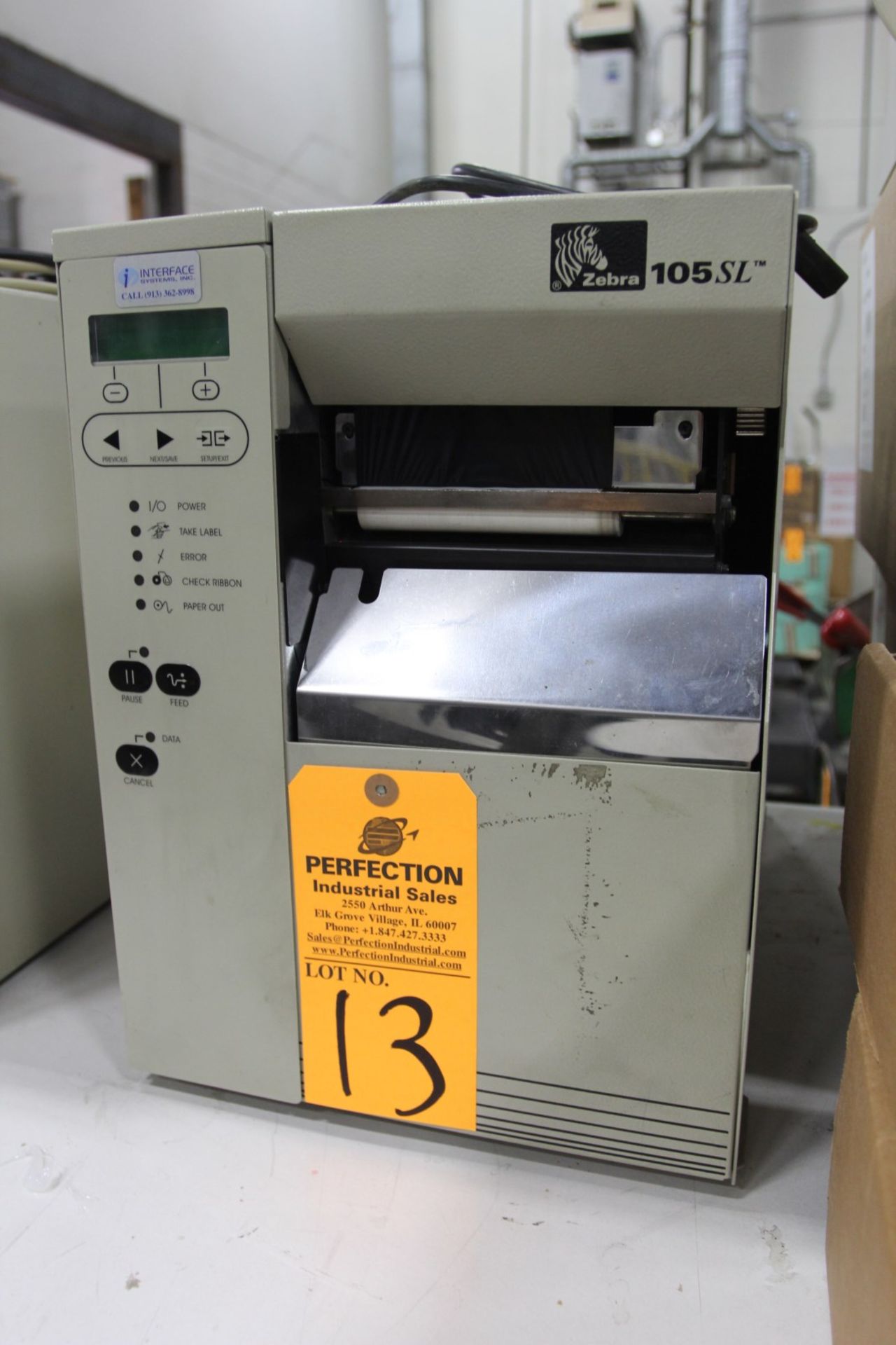 Zebra 105SL Industrial Printer, s/n 6514045