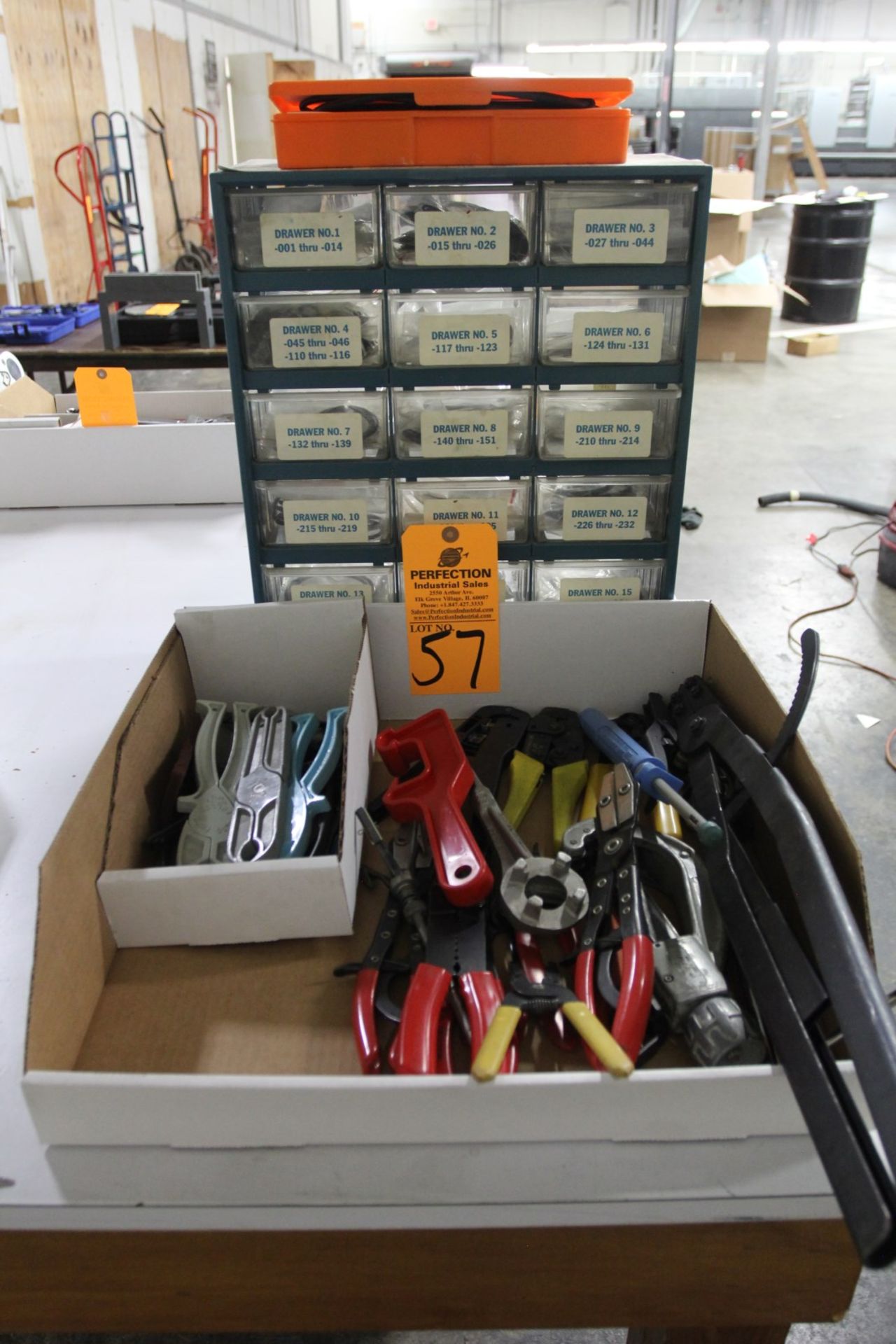 Lot Comprising Assorted Hand Tools Including Crimpers, Wire Strippers, Retaining Ring Pliers, O-