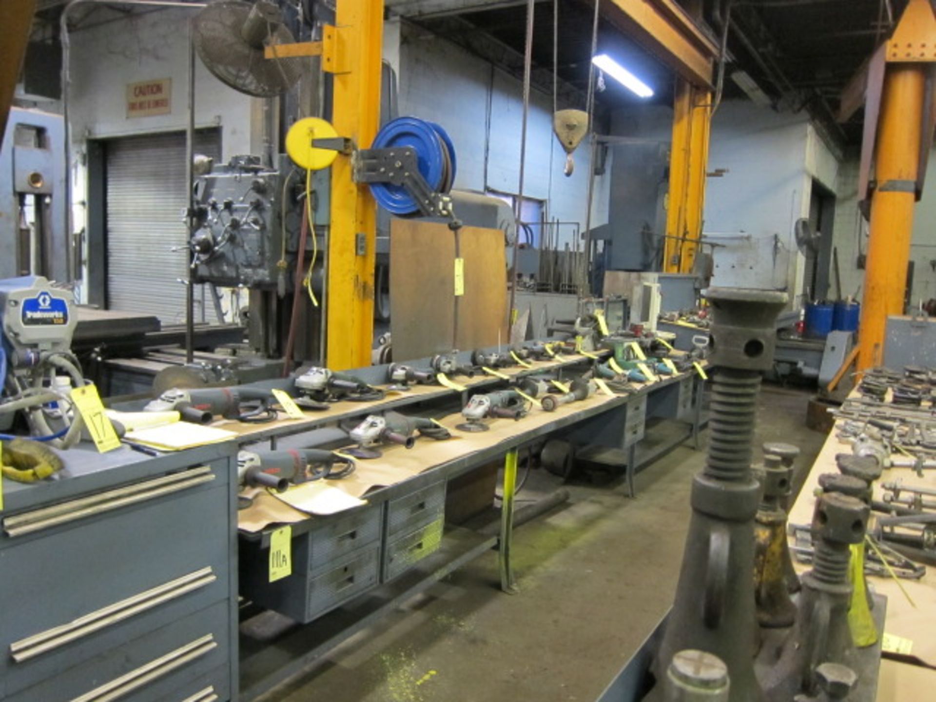 LOT OF STEEL WORKBENCHES (10) - Image 2 of 3