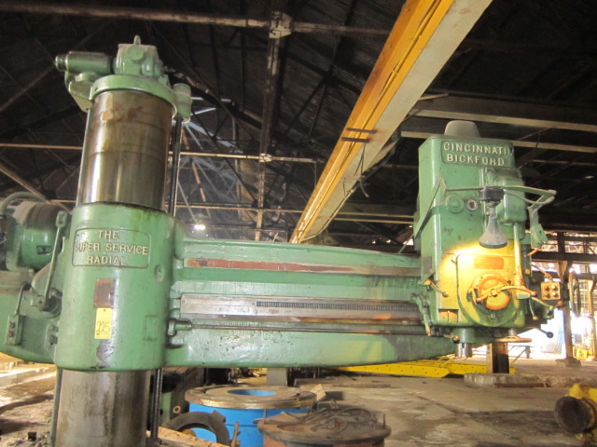 RADIAL ARM DRILL, CINCINNATI BICKFORD 7' X 19" SUPER SERVICE, S/N 6E-325 (Sold by photo. Located - Image 2 of 3