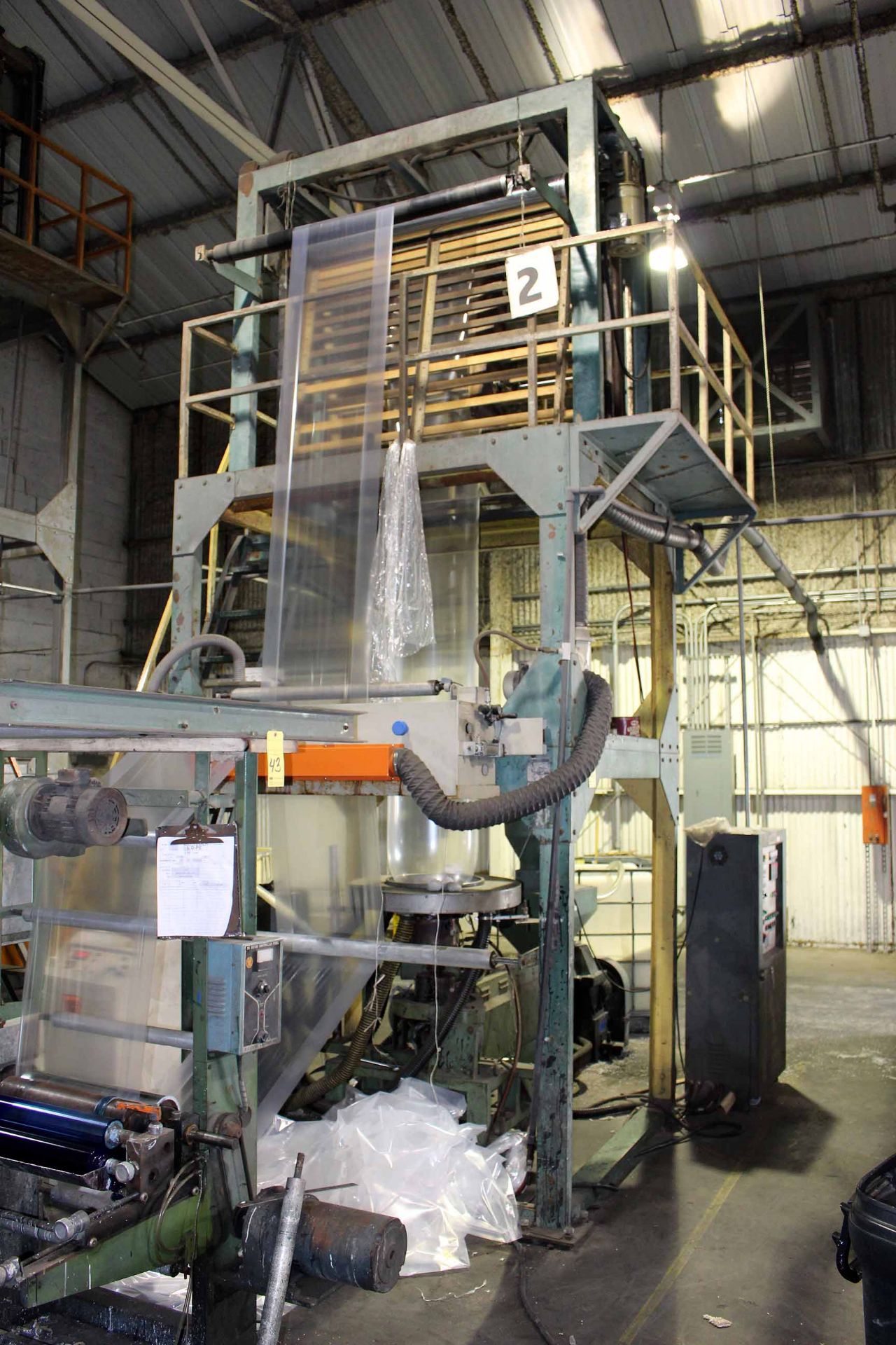BLOWN FILM BAG EXTRUSION LINE NO. 2 COMPONENTS, consisting of: Ilie Machinery Mdl. FPLA-55MM