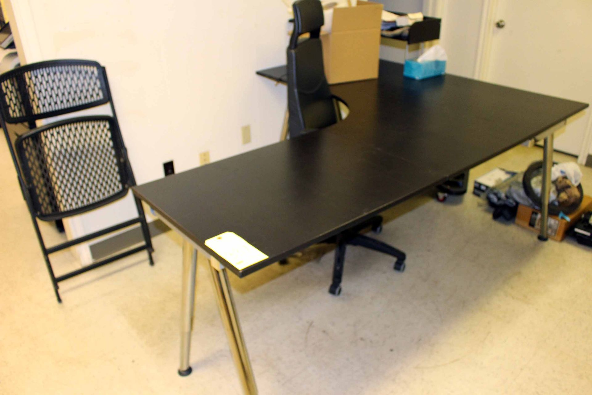 LOT CONSISTING OF: desk, chair