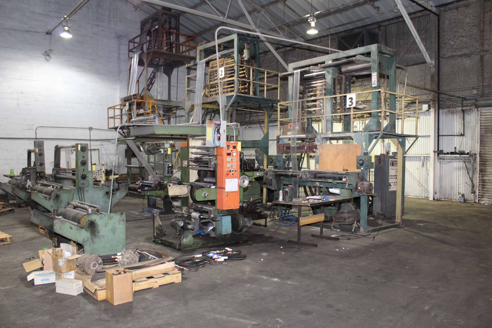 BLOWN FILM BAG EXTRUSION LINE WITH 2-COLOR PRINTER, consisting of: Ilie Machinery Mdl. EPDH55