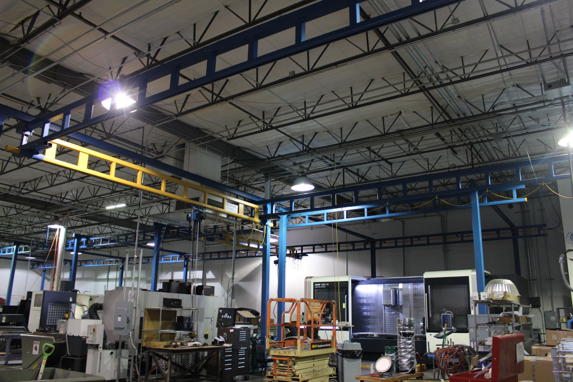 OVERHEAD BRIDGE CRANE SYSTEM, GORBEL 4,000 LB. X 26'-6" SPAN, new 2014, sgl. bridge, manual bridge