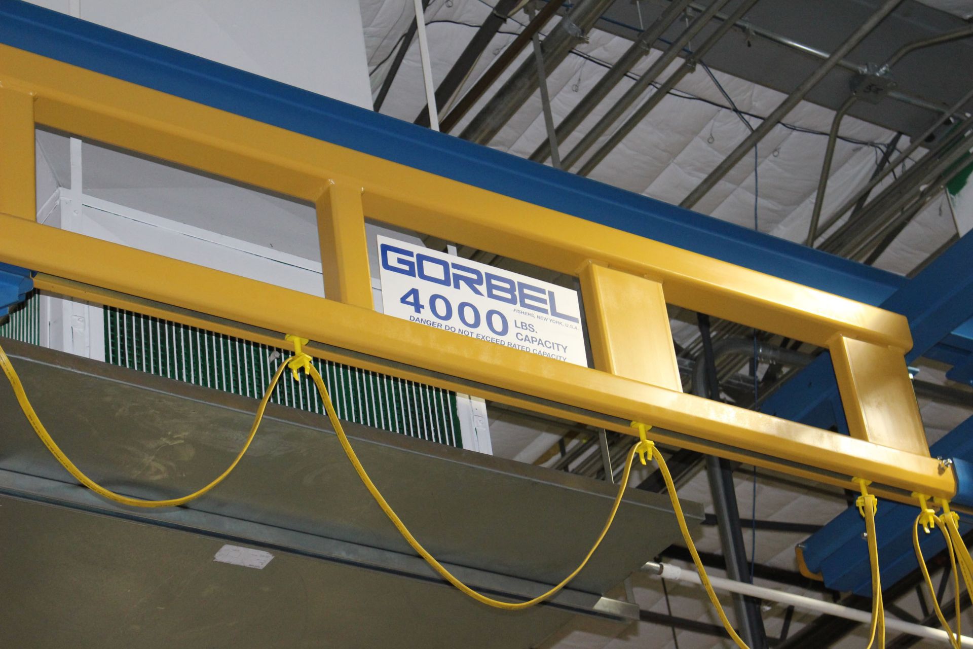 OVERHEAD BRIDGE CRANE SYSTEM, GORBEL 4,000 LB. X 26'-6" SPAN, new 2014, sgl. bridge, manual bridge - Image 3 of 4