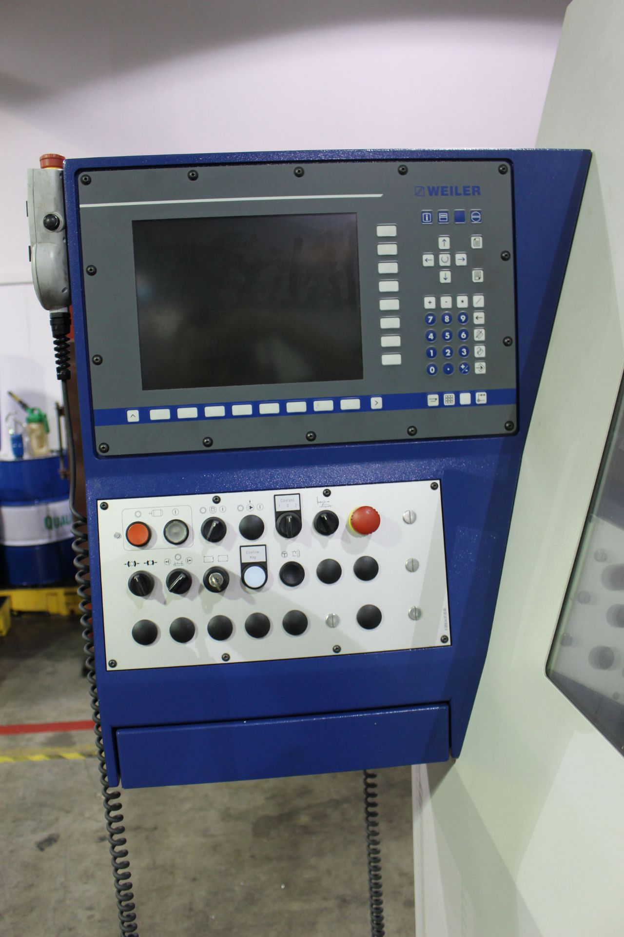 CNC HOLLOW SPINDLE LATHE, WEILER MDL. E90X3000, new 2013, Weiler/Siemens electronic control, 35.4" - Image 6 of 9