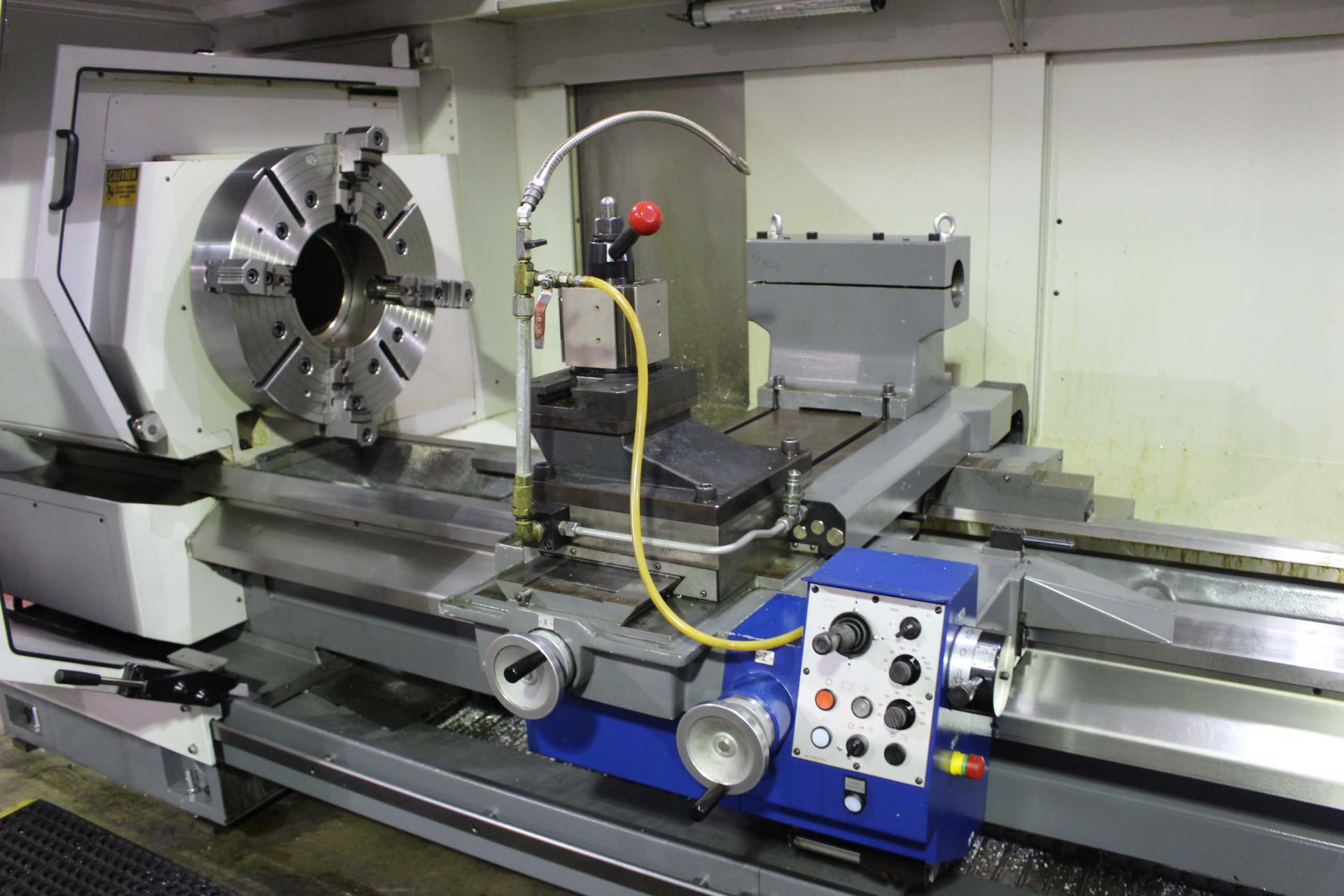 CNC HOLLOW SPINDLE LATHE, WEILER MDL. E90X3000, new 2013, Weiler/Siemens electronic control, 35.4" - Image 2 of 9