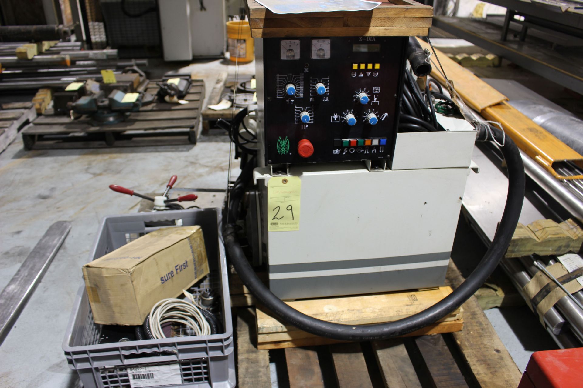 PROGRAMMABLE EDM/TAP DISINTEGRATOR, CHEVALIER, 15 amp, w/head, mag. base & various accessories