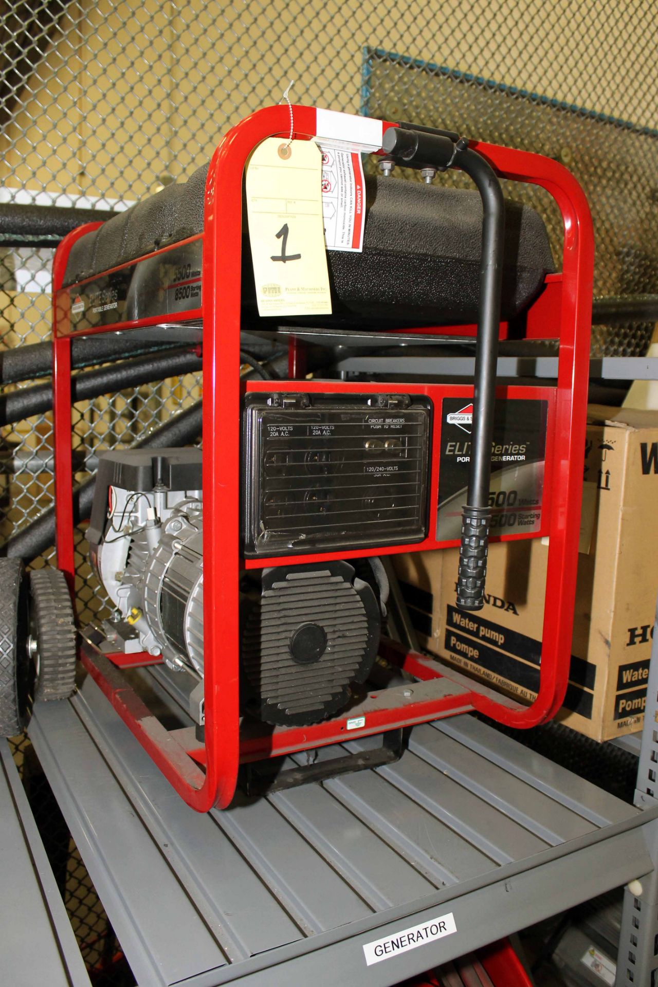 PORTABLE GENERATOR, ELITE SERIES, 5,500 watt, gasoline pwrd. (Location 1 - Techway)