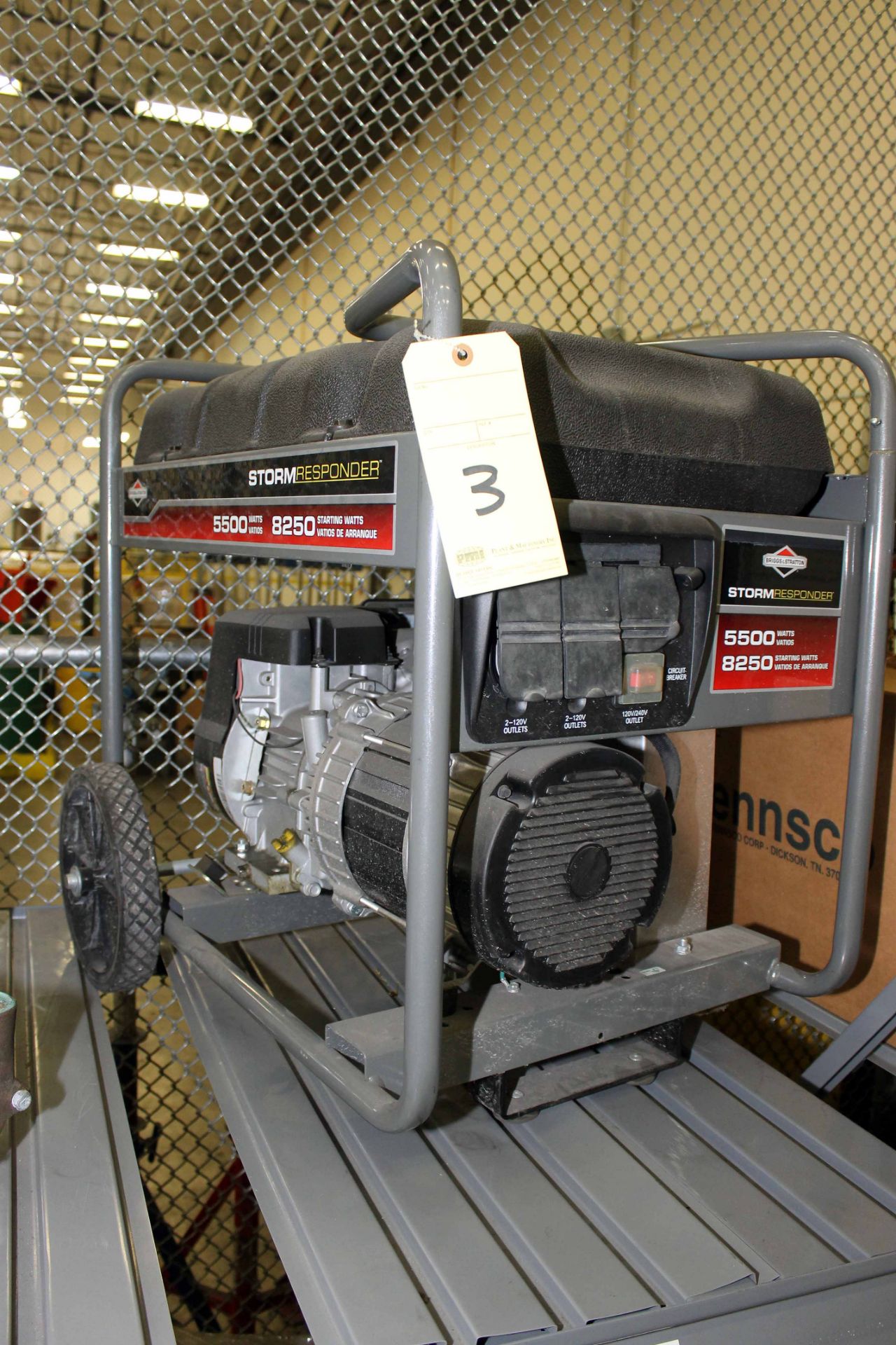 PORTABLE GENERATOR, STORM RESPONDER, 5,500 watt, gasoline pwrd. (Location 1 - Techway)