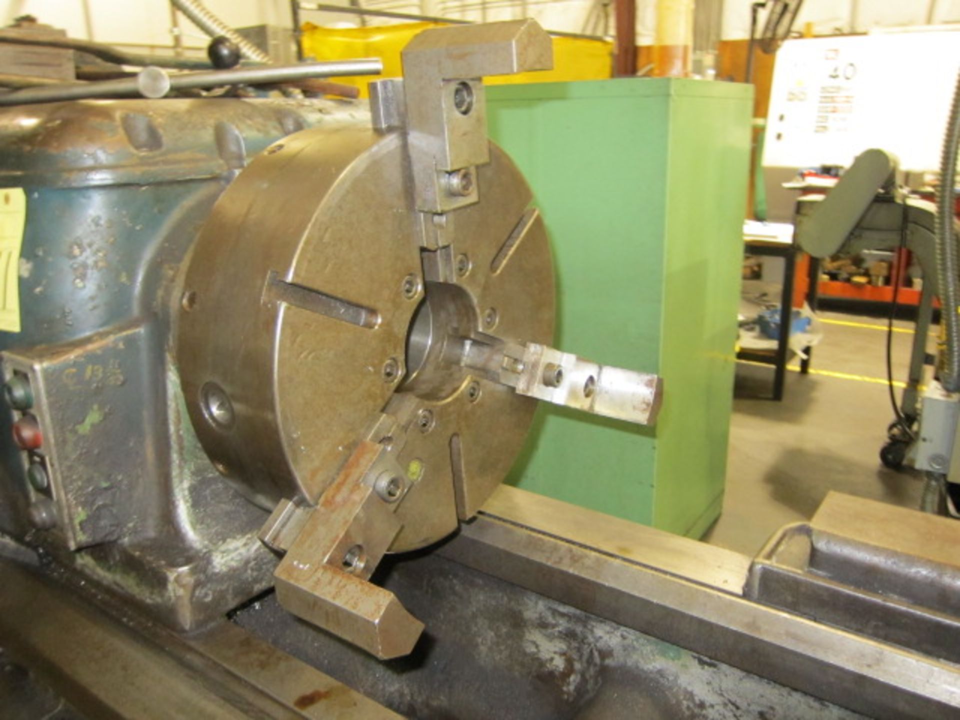 ENGINE LATHE, AXELSON 27-1/2" X 96", spds: 20-300 RPM, 2-axis D.R.O., 16" dia. 3-jaw chuck, (4) - Image 2 of 7