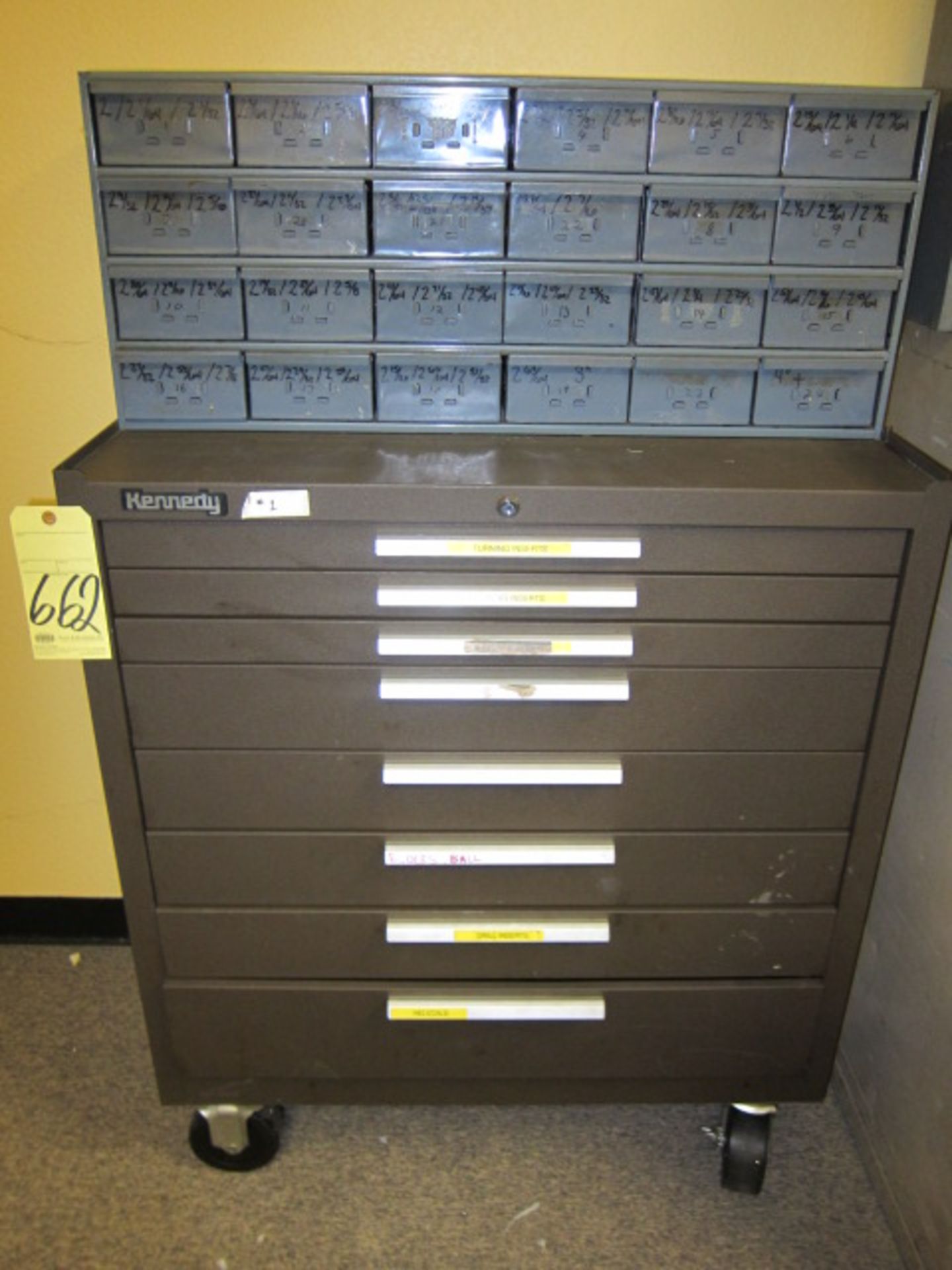TOOLBOX, KENNEDY, 8-drawer, w/parts bin
