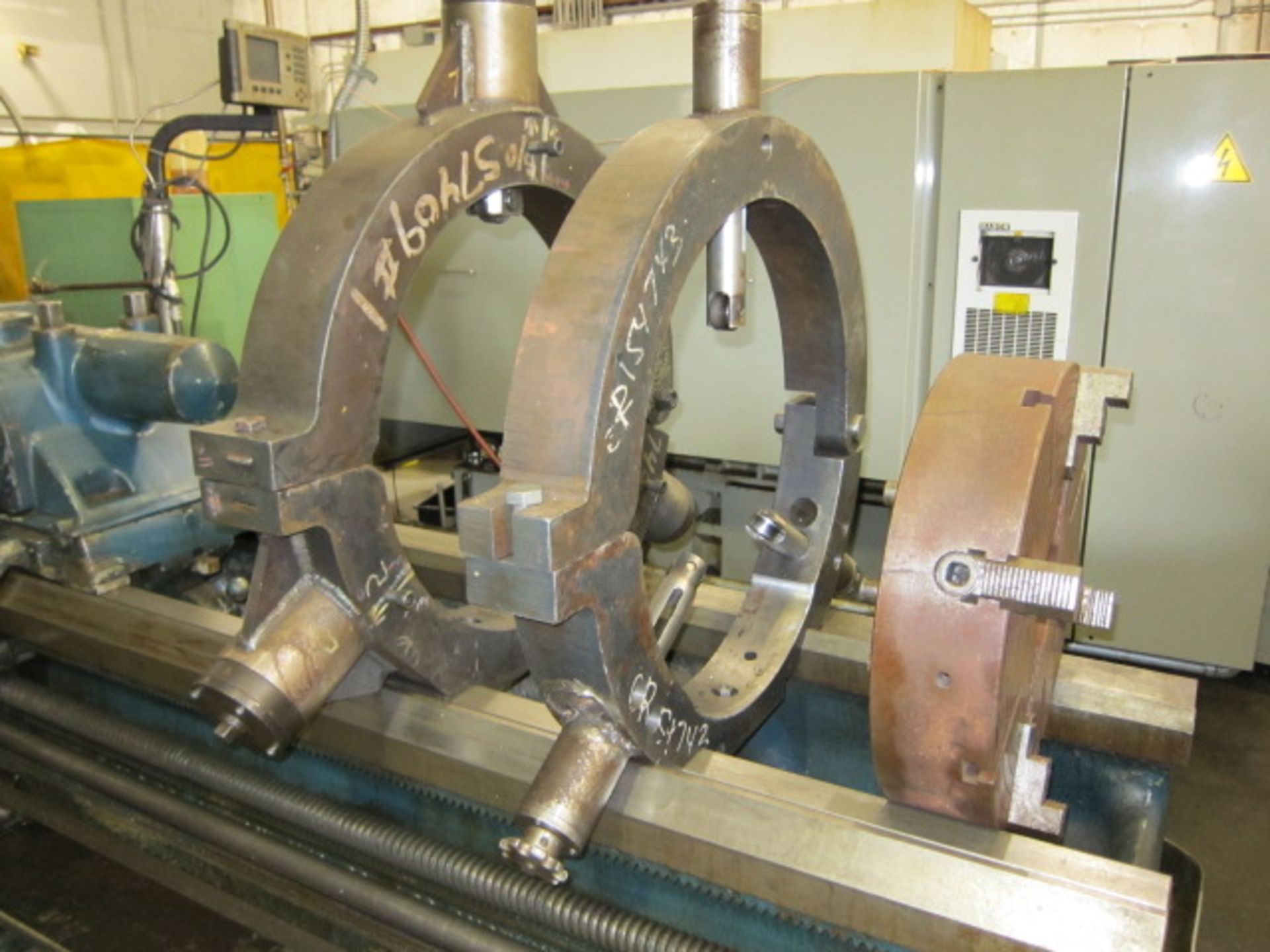 ENGINE LATHE, AXELSON 27-1/2" X 96", spds: 20-300 RPM, 2-axis D.R.O., 16" dia. 3-jaw chuck, (4) - Image 7 of 7