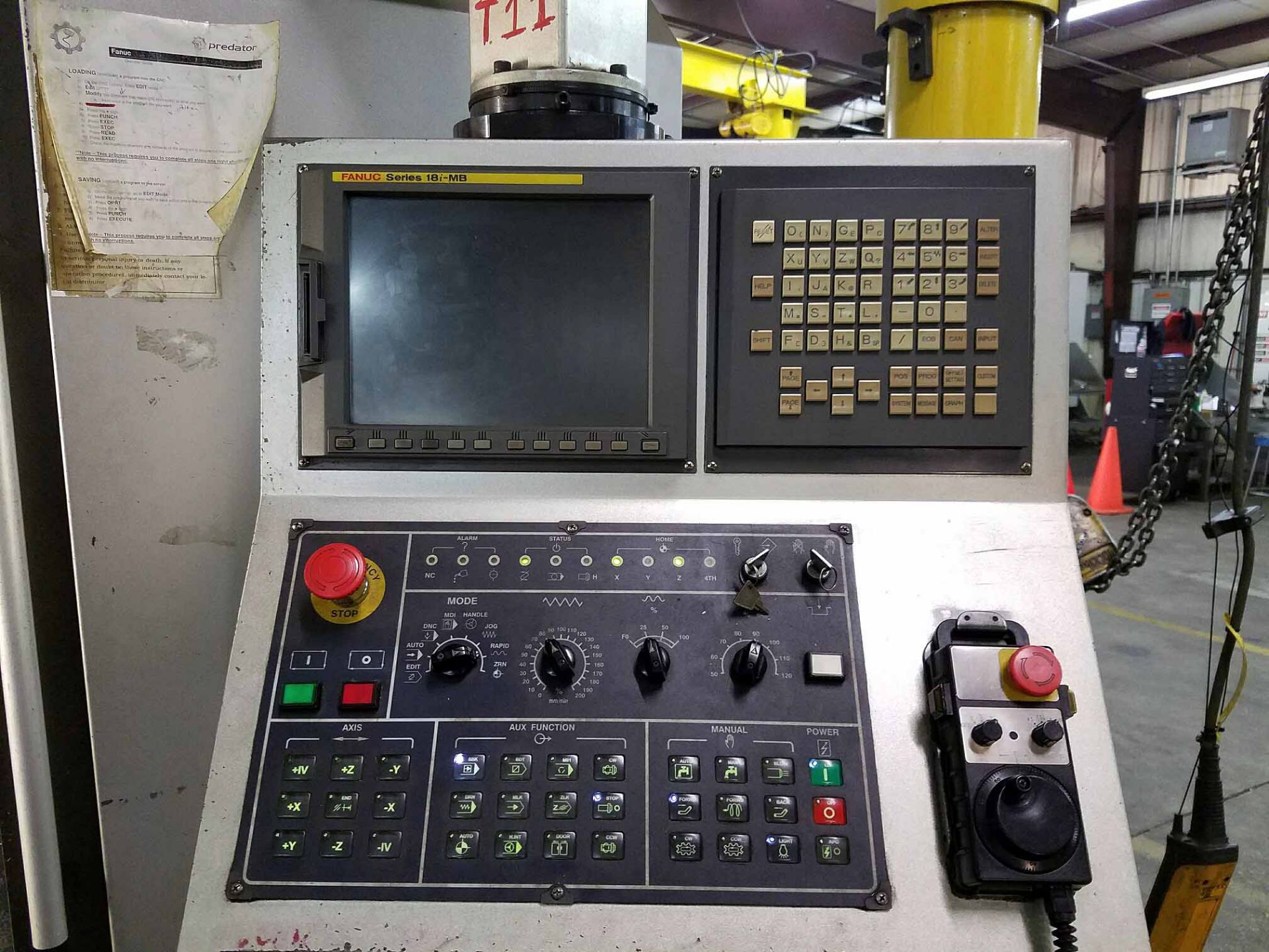 VERTICAL MACHINING CENTER, TOYODA AWEA MDL. BM-850, new 2006, Fanuc Series 18i-MB CNC control, 33" - Image 2 of 13
