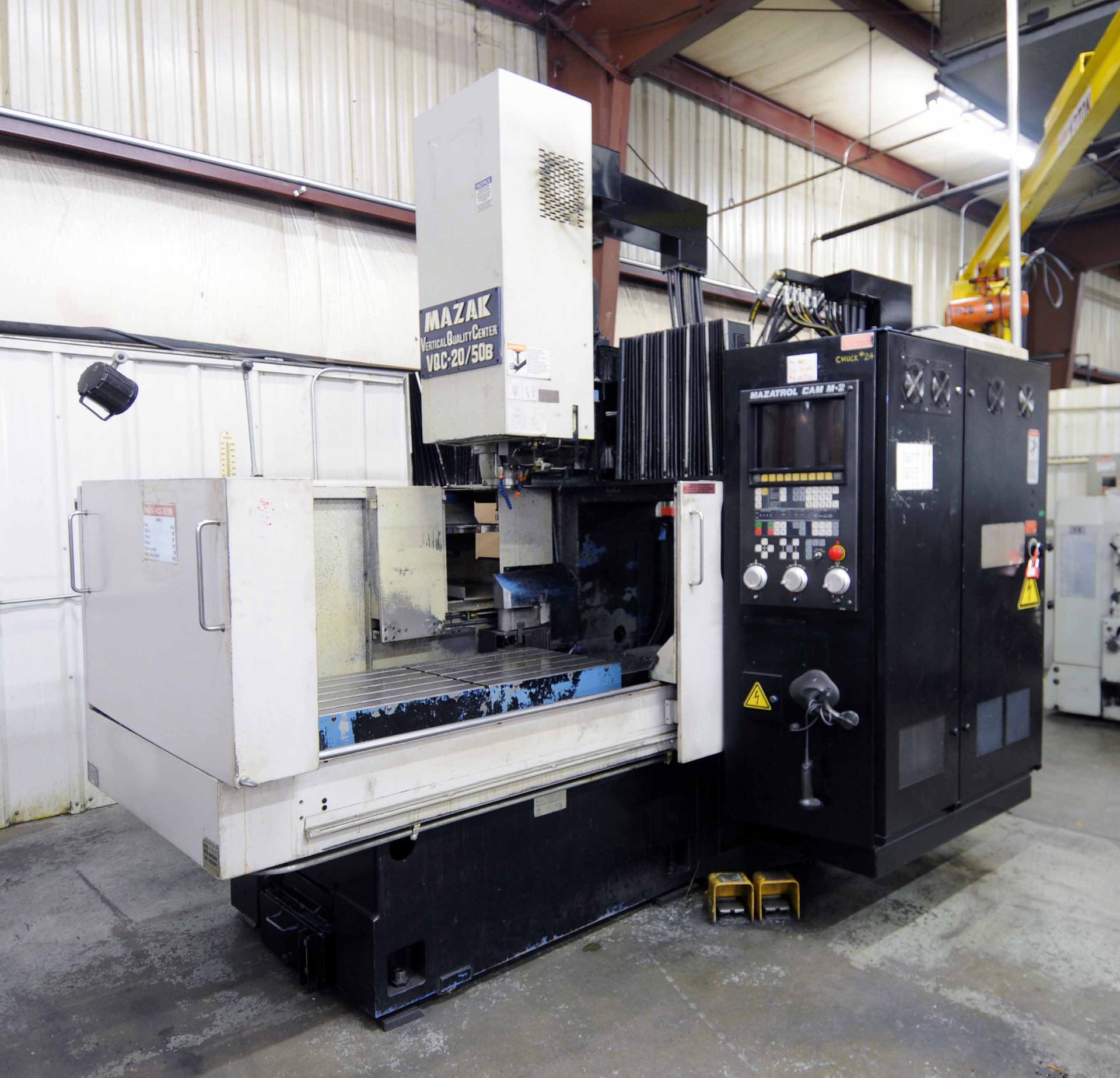 VERTICAL MACHINING CENTER, MAZAK MDL. VQC-20/50B, Mazatrol Cam M2 CNC control, 22" x 48-3/4" - Image 6 of 6