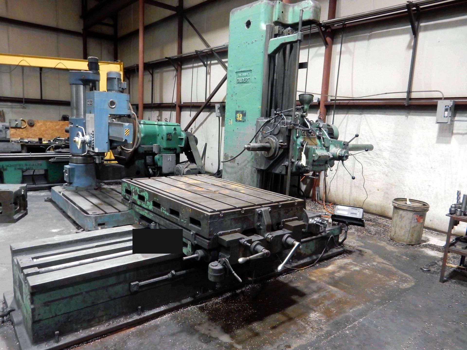 HORIZONTAL BORING MILL, CINCINNATI GILBERT, 43" x 65" table, Mitutoyo D.R.O., S/N N.A. (must be