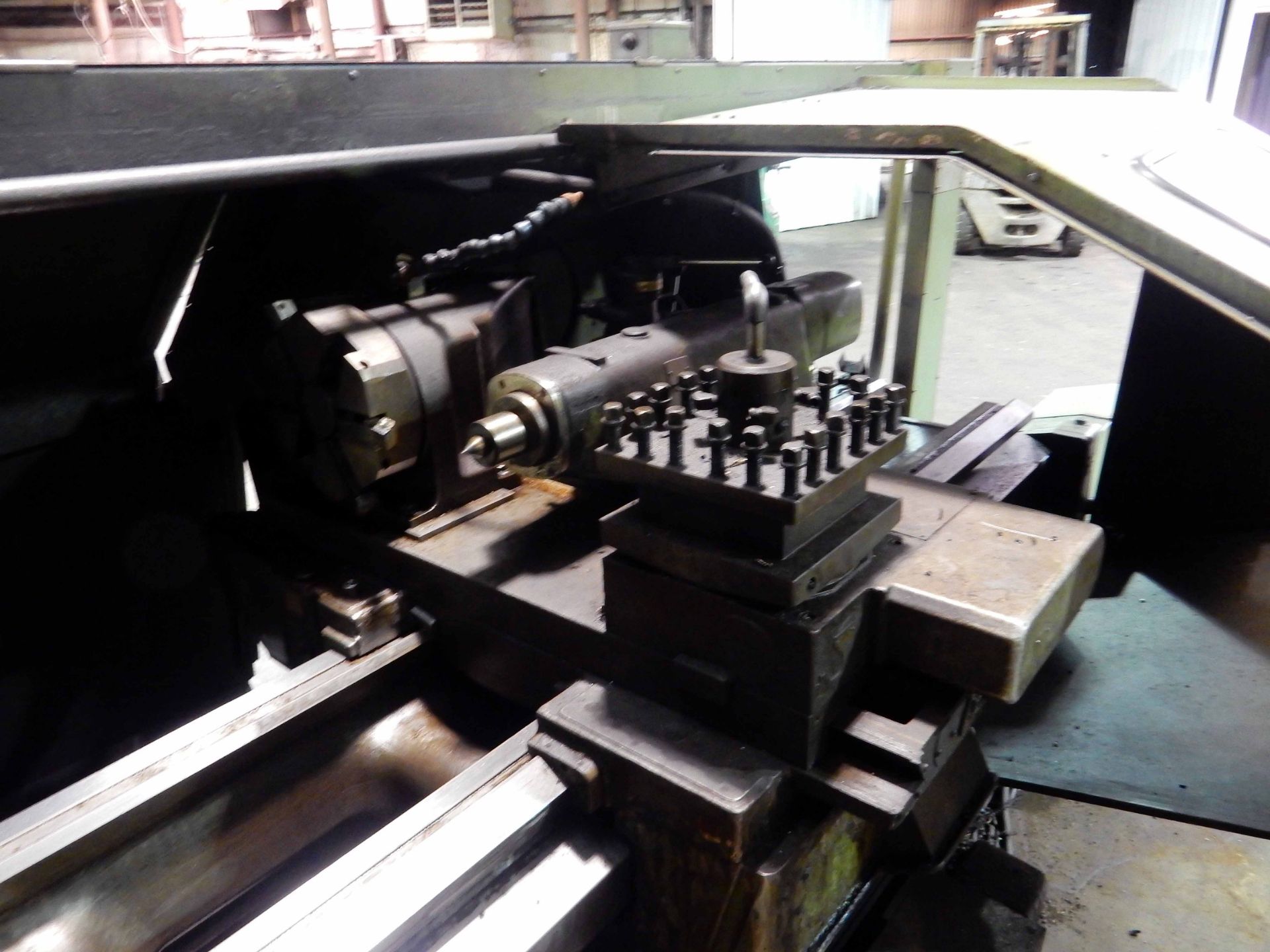 CNC LATHE, OKUMA MDL. LH35-N, Okuma CNC control, 24" x 60", 4-way toolpost, tailstock, assorted - Image 3 of 5