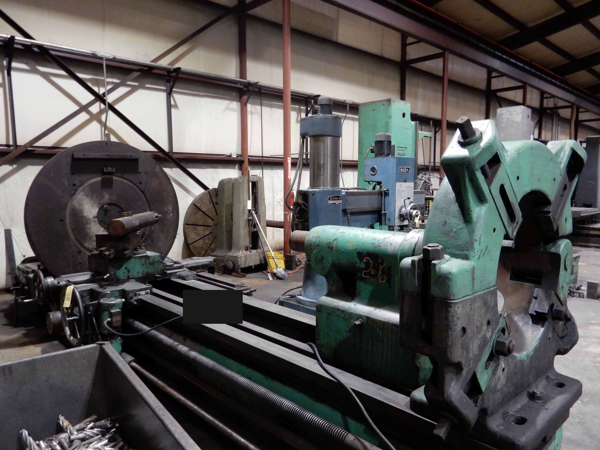 GAP BED ENGINE LATHE, OLDFIELD & SCHOFIELD, approx. 66" sw. x 20" in gap, 20" sw. x 120" centers