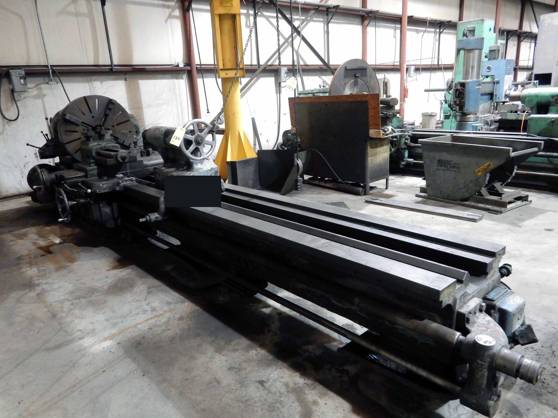 ENGINE LATHE, LANGE, approx. 52" sw. x 15" in gap, approx. 32" x 144" centers outside gap, 36"