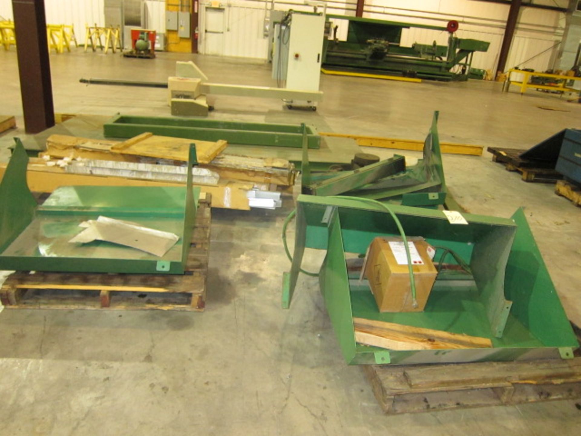 LOT CONSISTING OF: machine covers & steel (on four skids)
