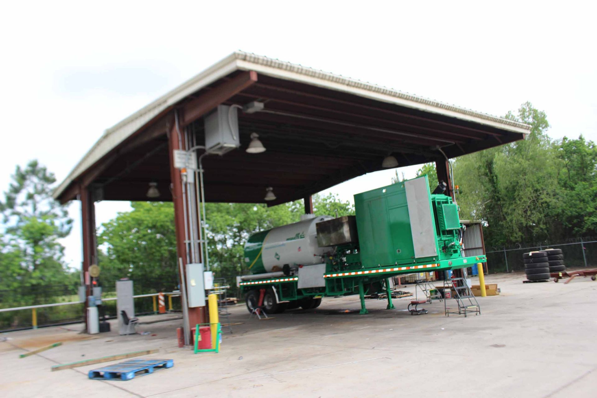 COVERED AWNING, 60' x 45' x 25' ht.