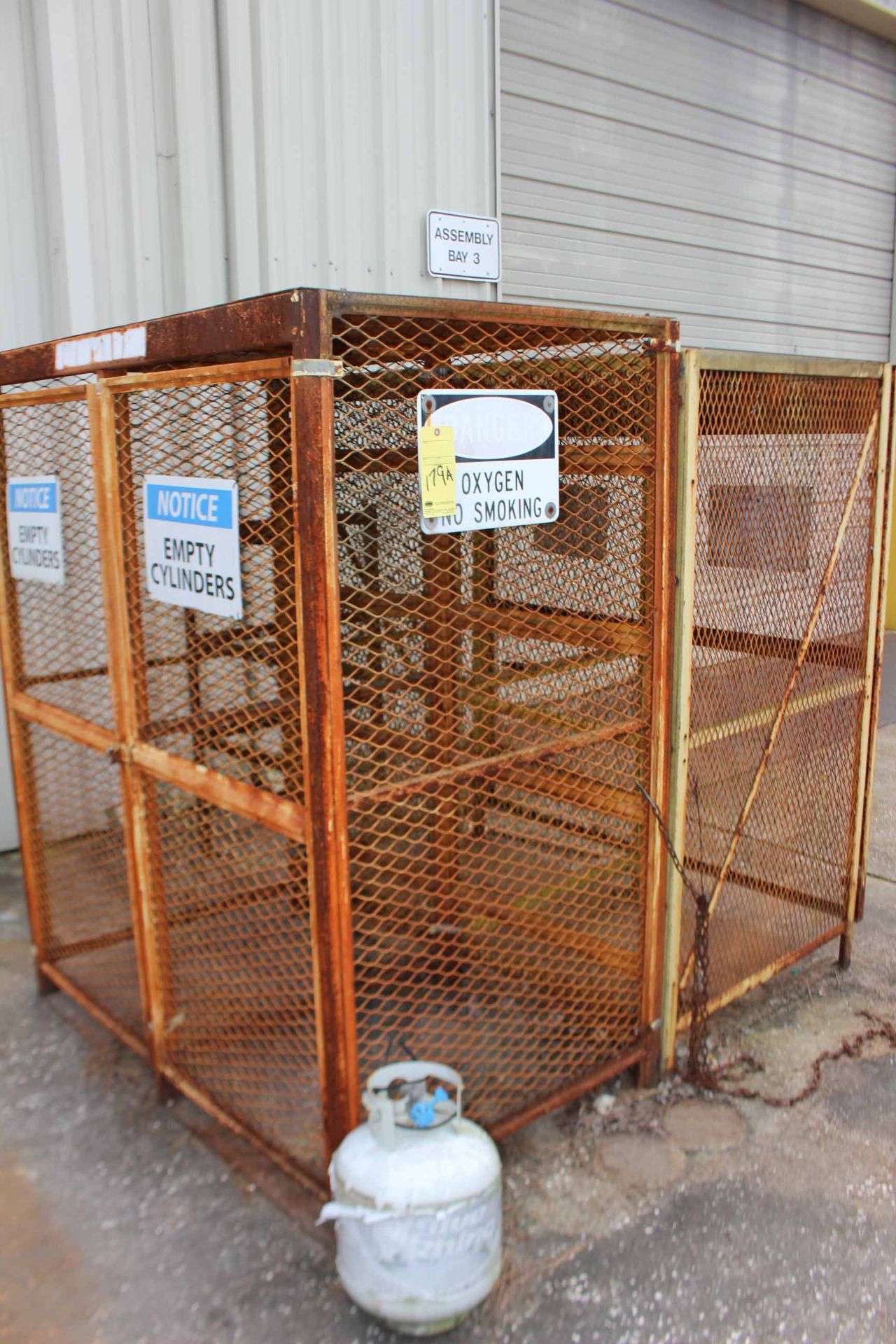 LOT OF PROPANE STORAGE RACKS