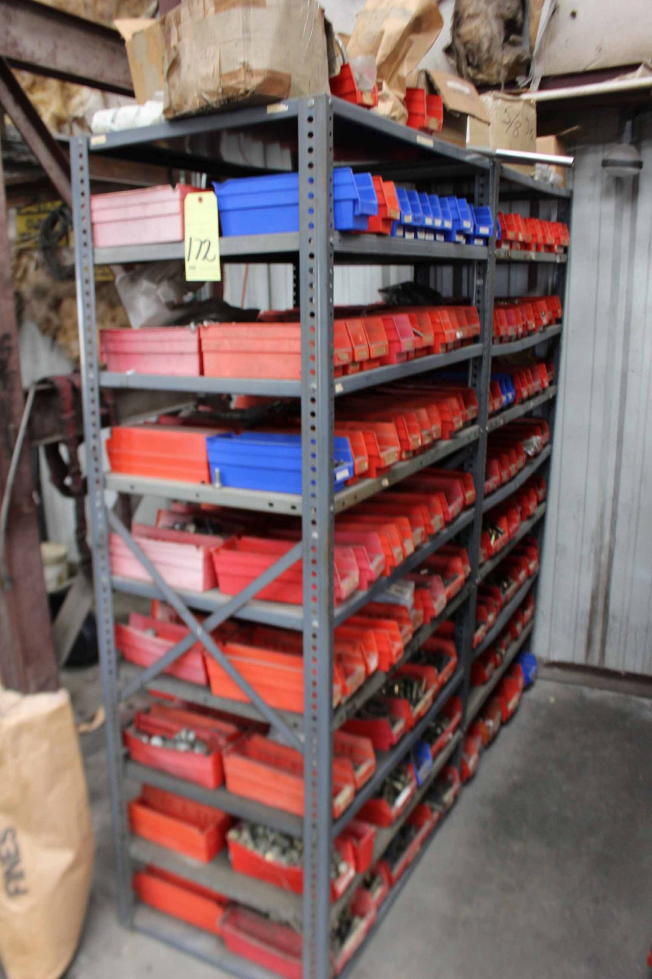 LOT CONSISTING OF: high grade steel bolts, nuts, washers, (on two racks)