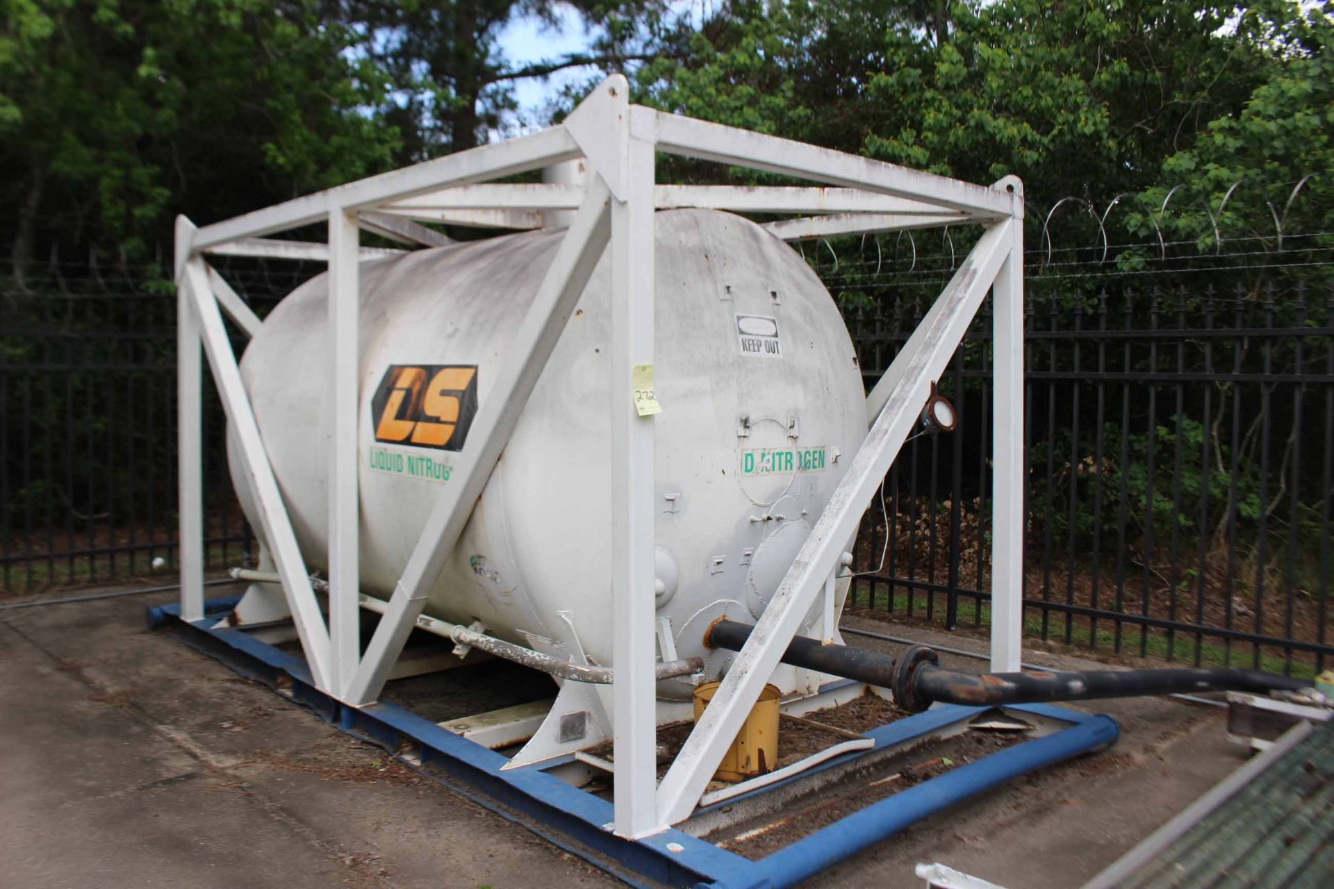 LIQUID NITROGEN TANK, skid mtd.