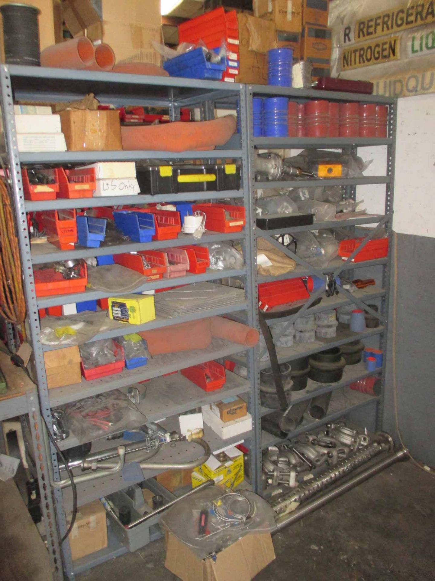 LOT OF SPARE PARTS FOR NITROGEN UNITS, new (on enclosed shelf)