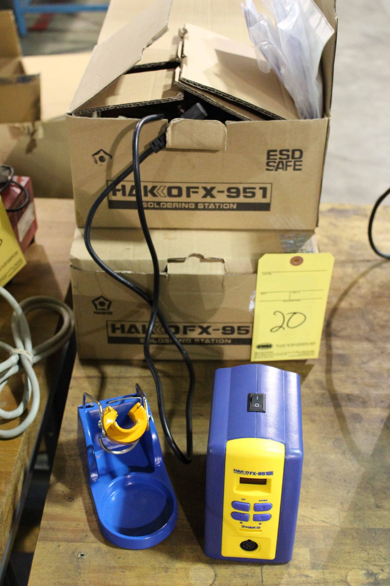 LOT OF SOLDERING STATIONS (2), HAKKO MDL. FX-951