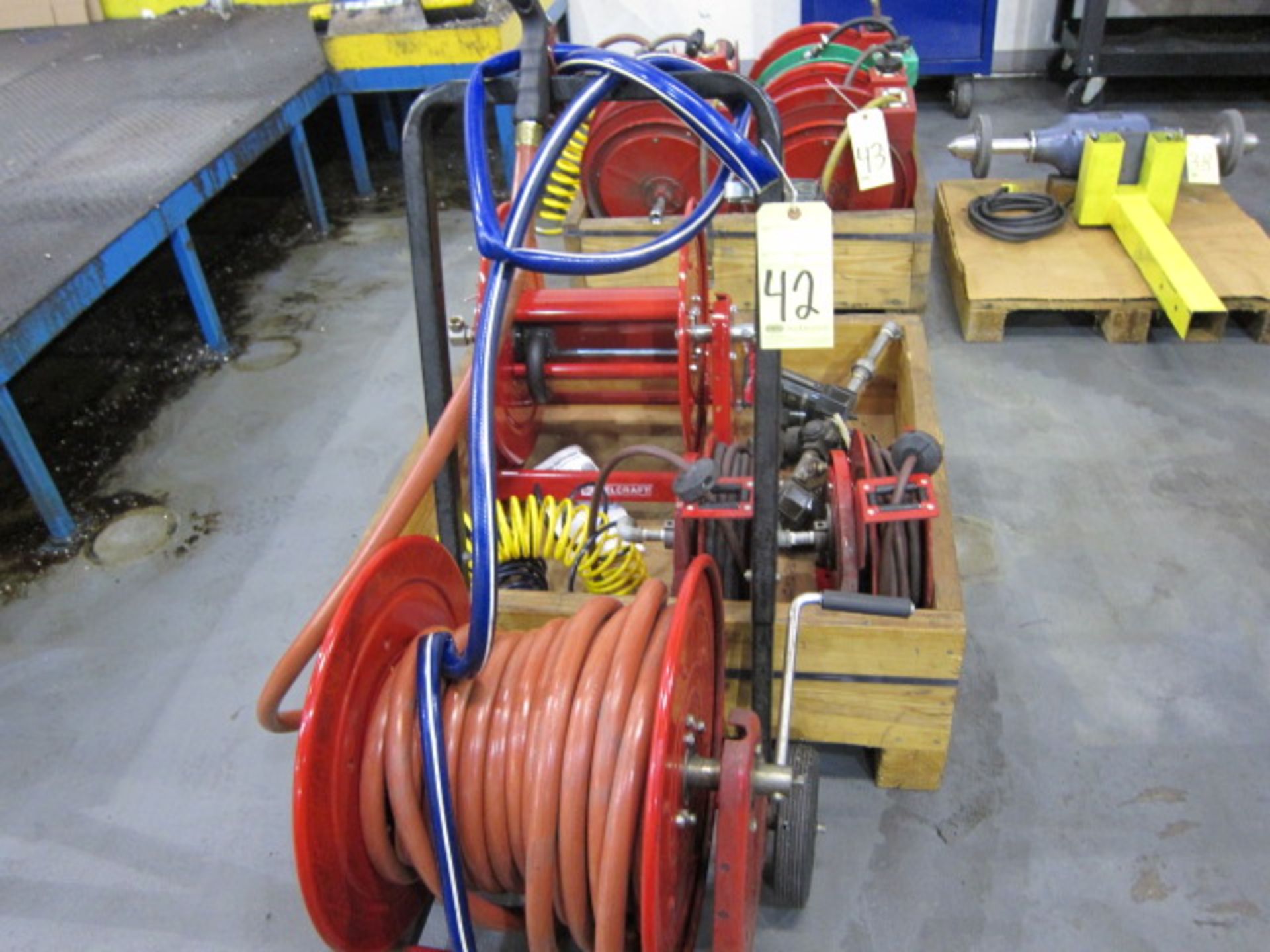 LOT OF HOSE REELS (4), assorted