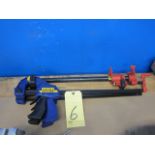 LOT OF BAR CLAMPS (4), assorted