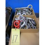 LOT OF EYE BOLTS, assorted (in two boxes)