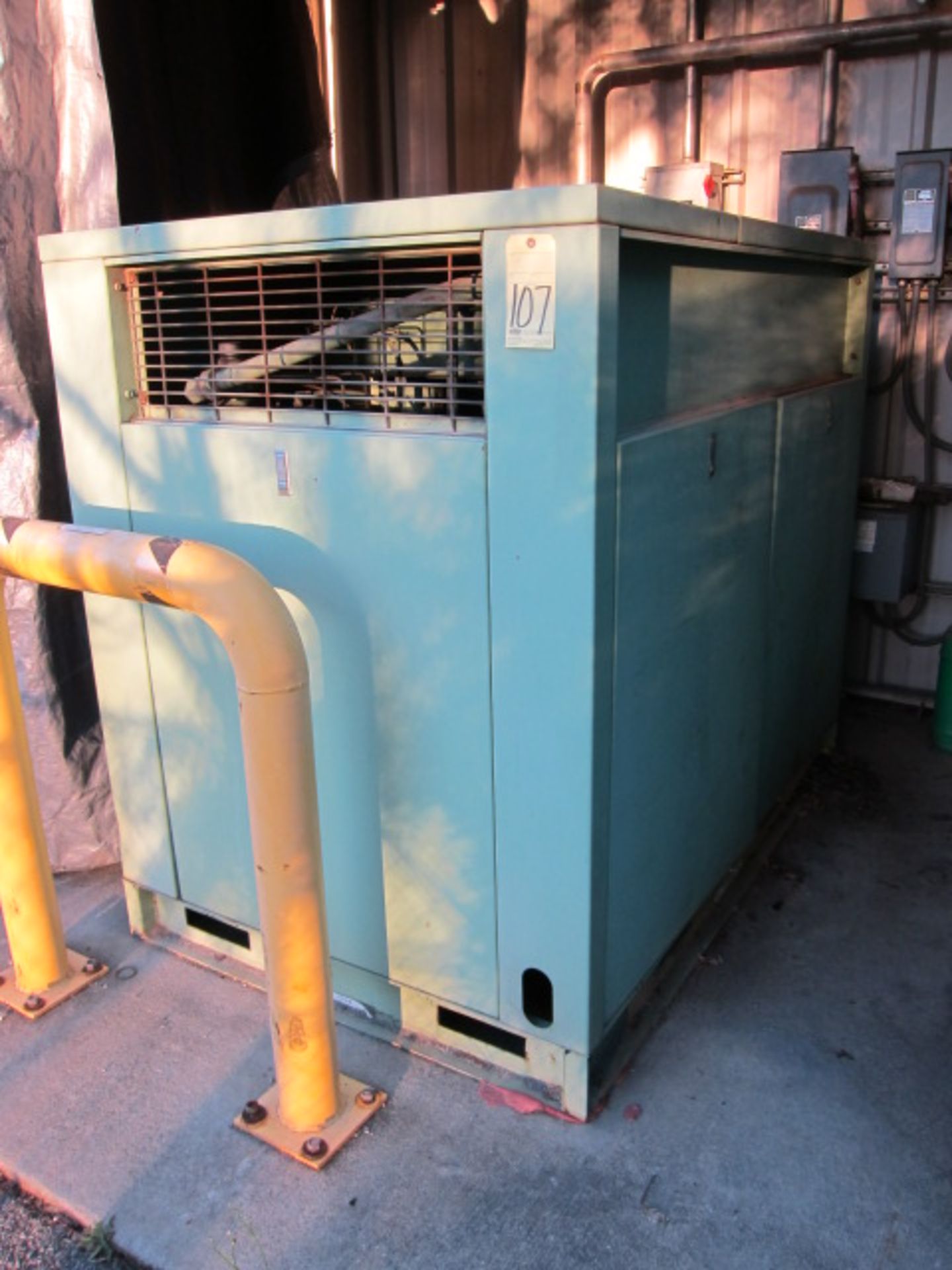 ROTARY SCREW AIR COMPRESSOR, SULLAIR MDL. LS16-75H/A/SUL, 75 HP drive motor, air cooled, skid