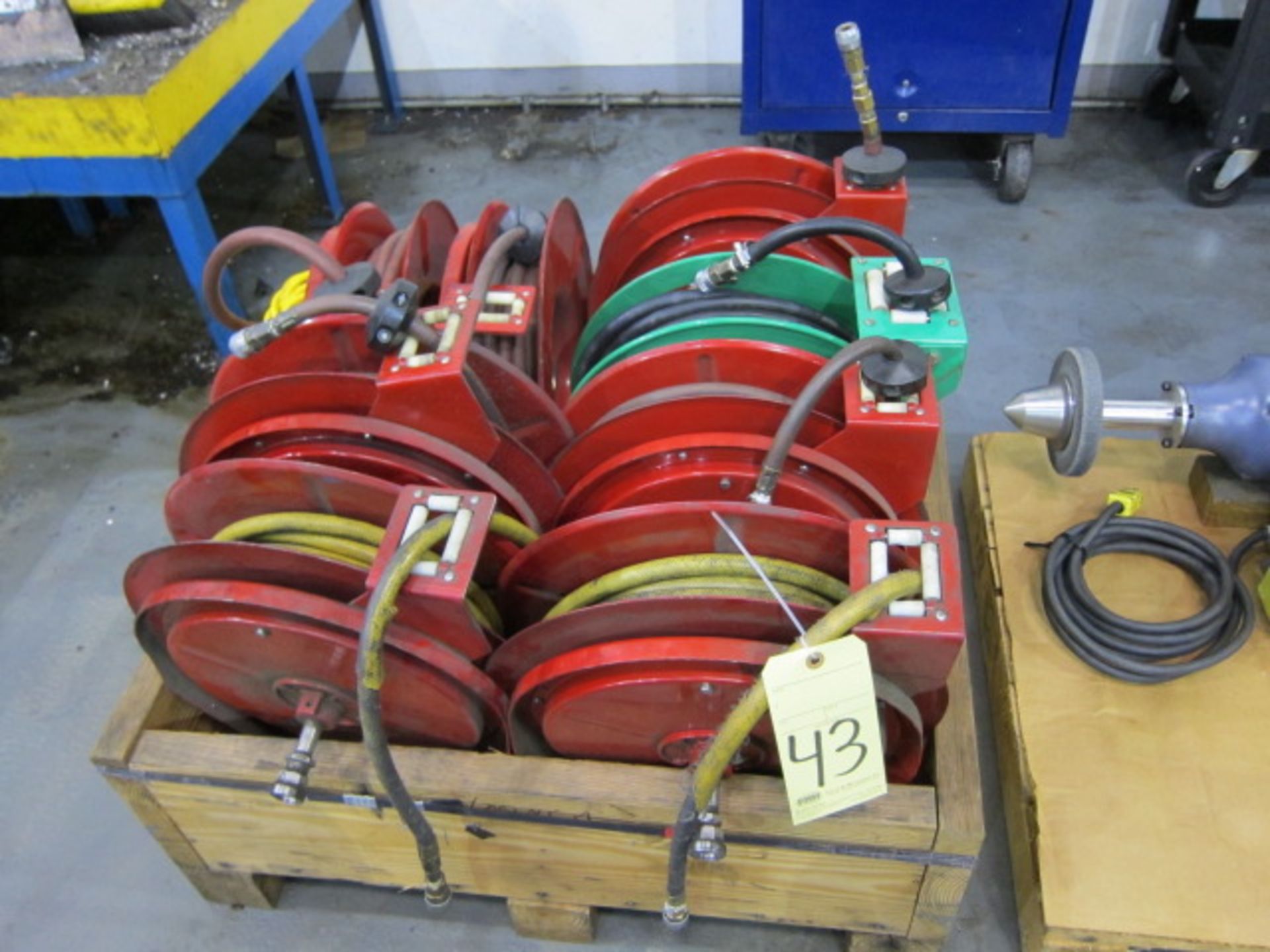 LOT OF HOSE REELS (8)